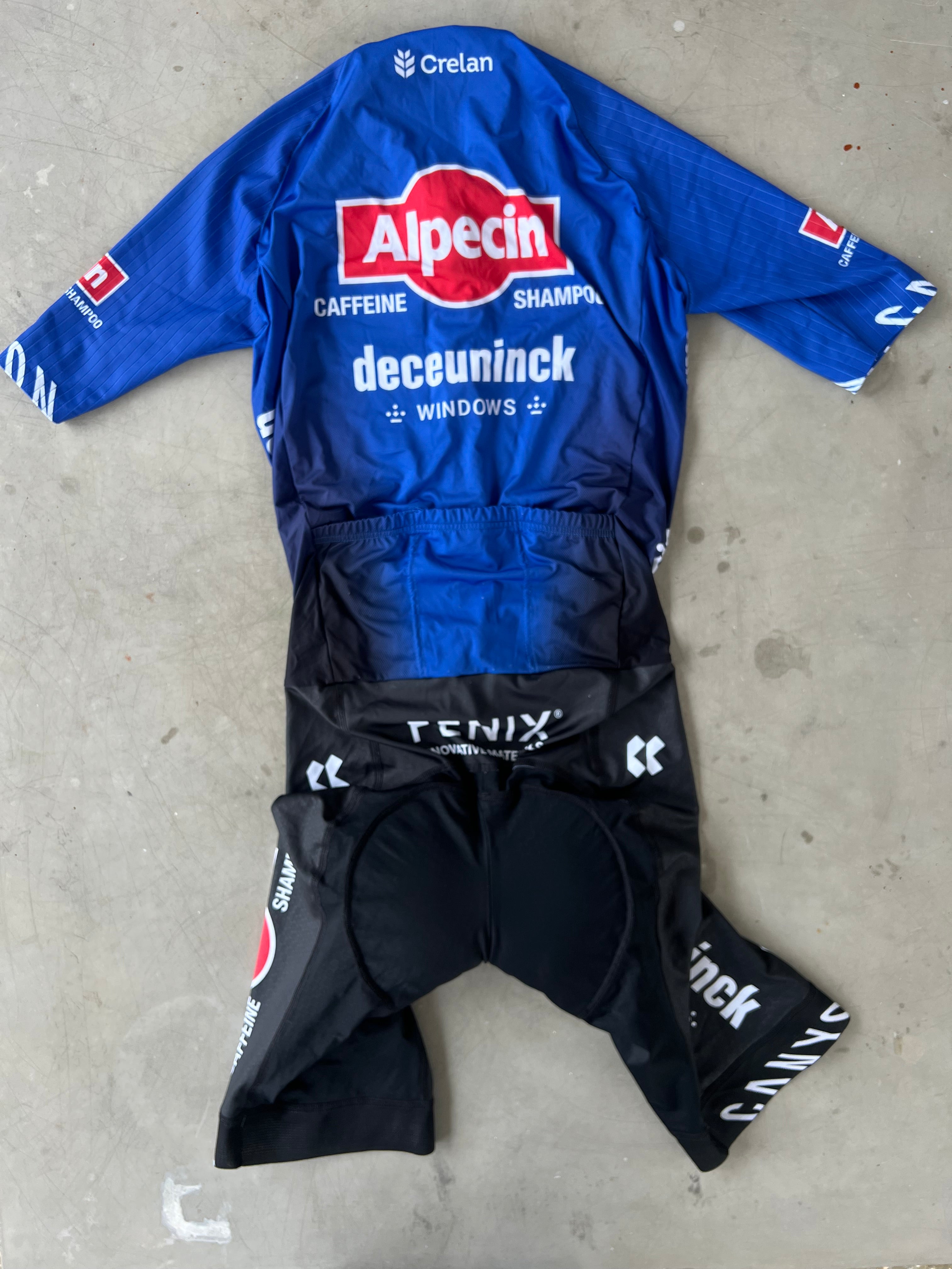 Alpecin Deceuninck Men | Kalas Short Sleeve Race Suit | L | Rider-Issued Pro Team Kit