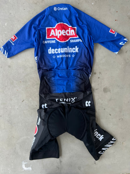 Alpecin Deceuninck Men | Kalas Short Sleeve Race Suit | L | Rider-Issued Pro Team Kit