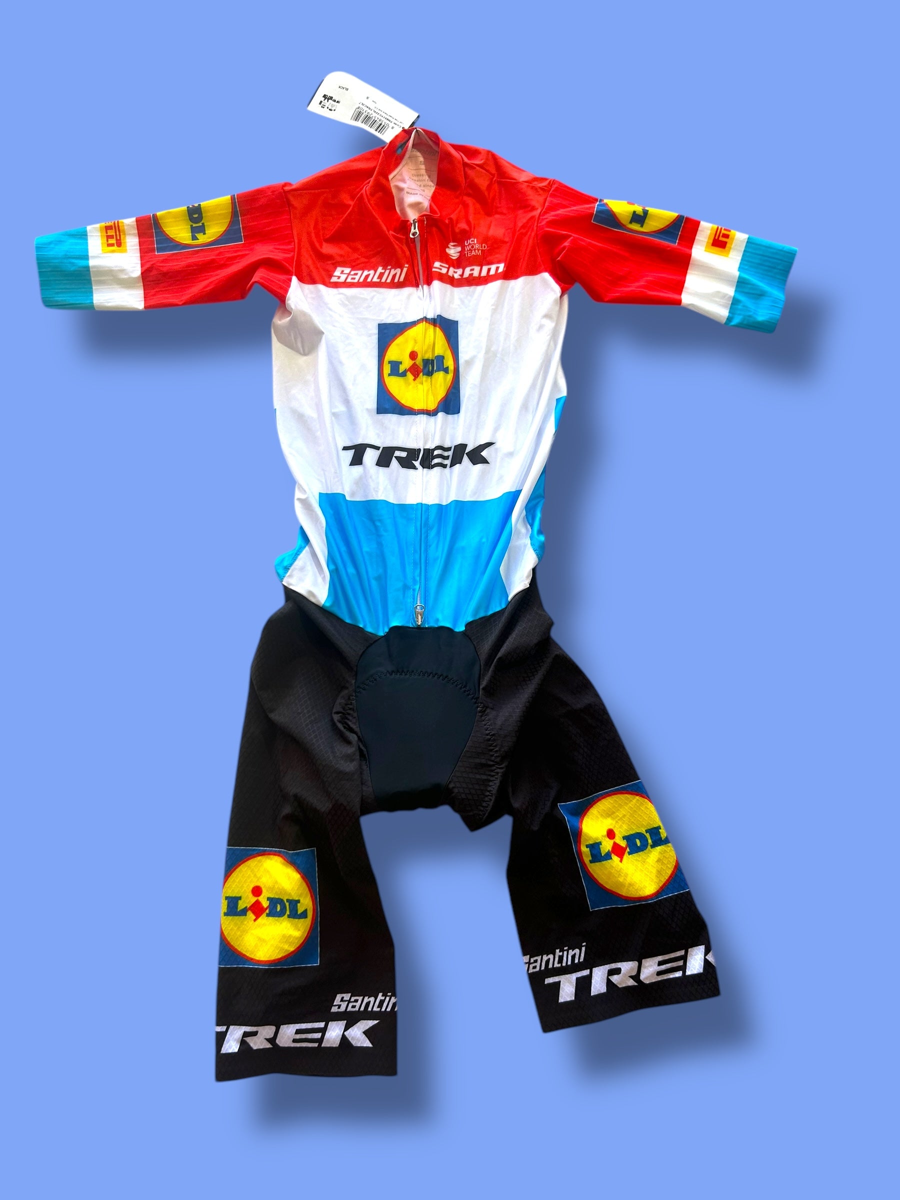 Aero Suit Roadsuit Sprint Suit 2.0 Luxembourg| Santini | Lidl Trek | Pro Cycling Kit