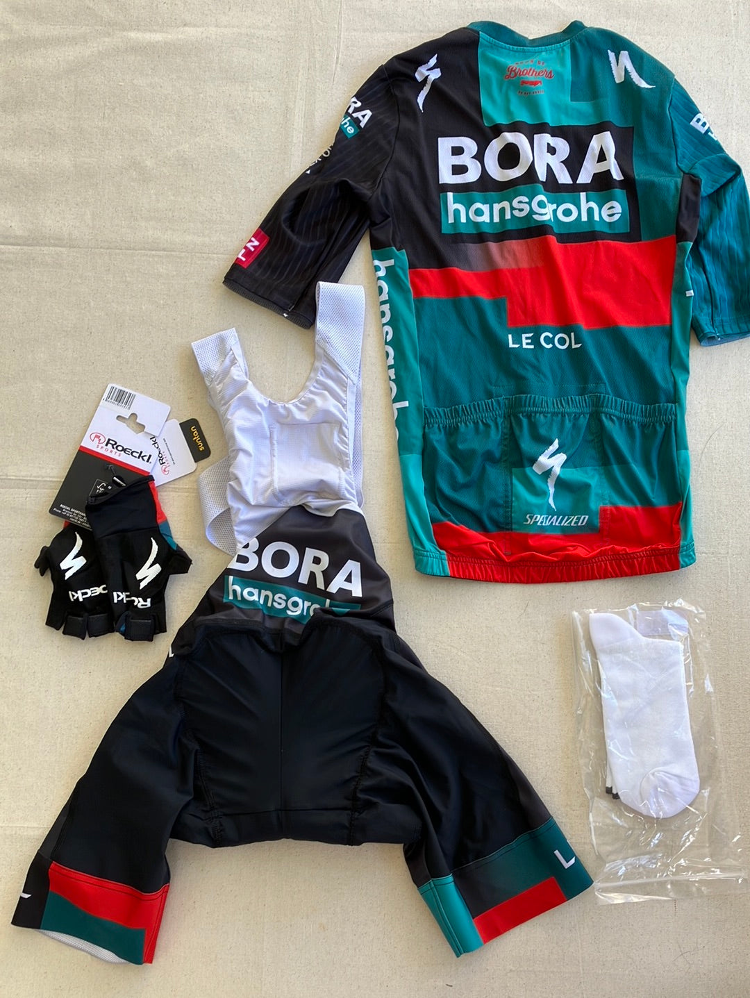 Lot Maillot Manches Courtes + Cuissard Ale - Bahrain Victorious - Pro Cycling - Homme