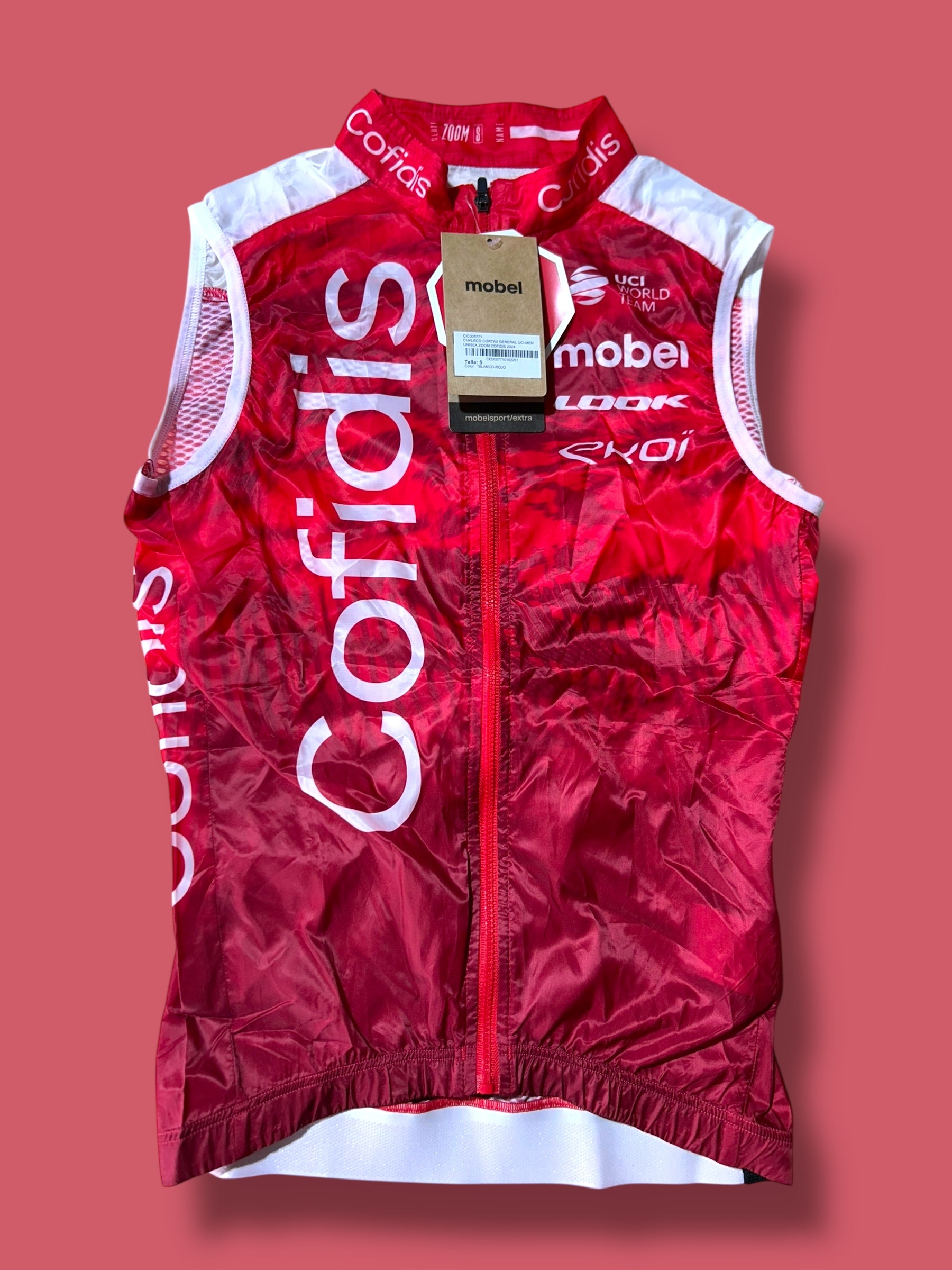 Wind Vest Gilet Packable Rider Issued|  Mobel |  Cofidis| Pro Cycling Kit