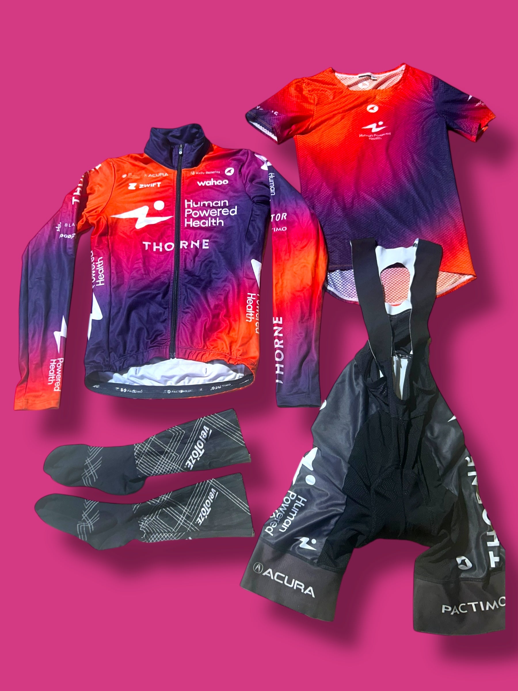 Thermal Winter Jersey, Bib shorts, Base Layer, Gloves and Aero Socks Bundle| Human Powered Health HPH  | Pactimo  | Pro Cycling Kit