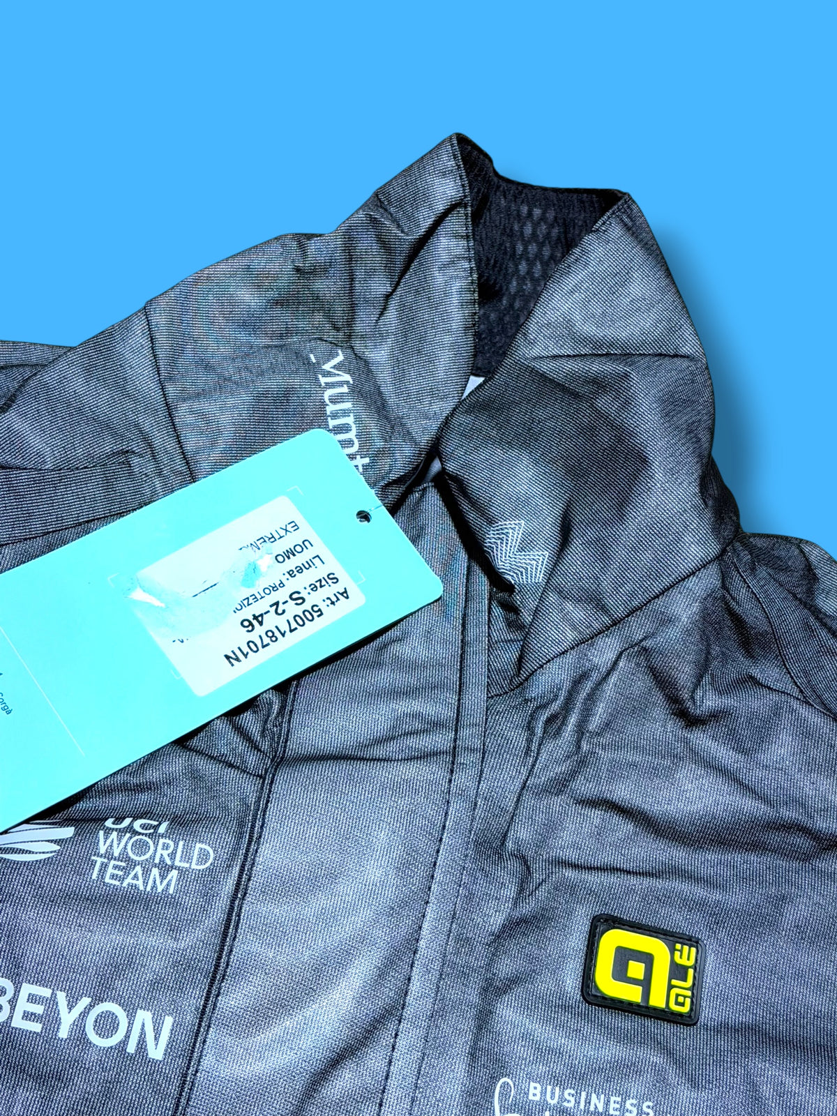 Heavy Rain Jacket - Reflective Silver | Bahrain Victorious | Alé Pro Cycling Kit