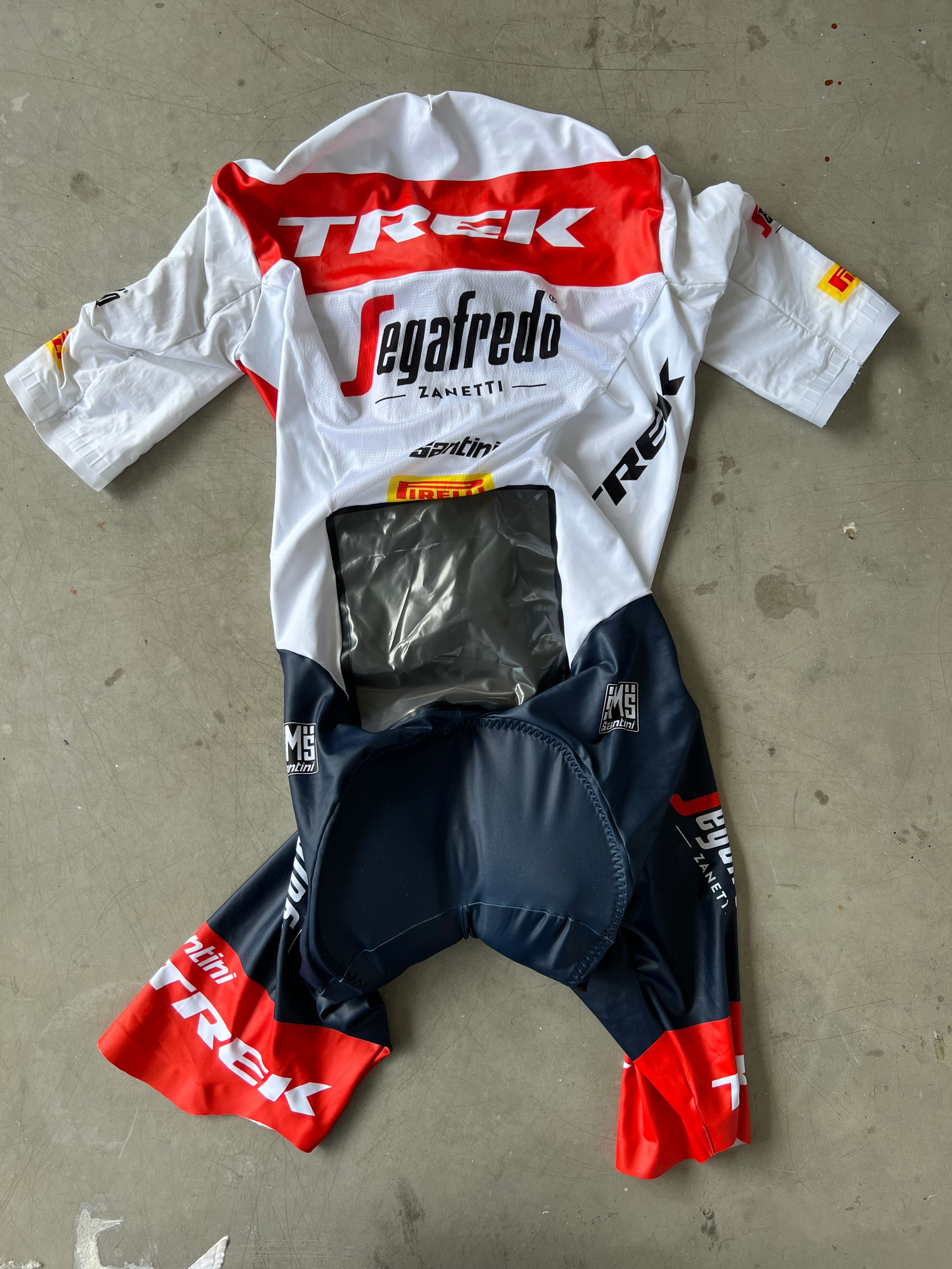 Trek Segafredo | Santini Short Sleeve TT Suit | White | S | Rider