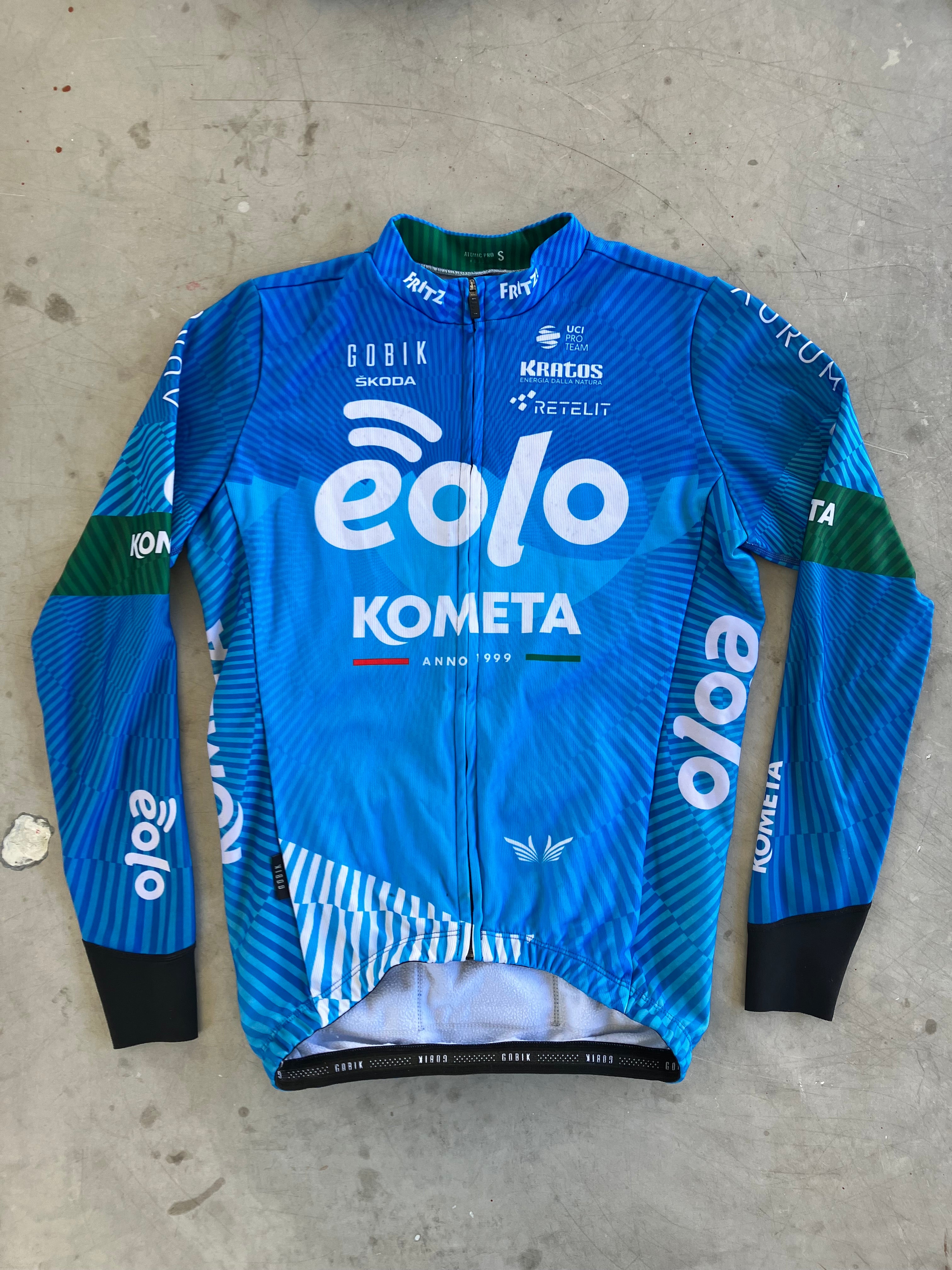 Eolo | Gobik Long Sleeve Thermal Jersey | Blue | XS | Rider-Issued Pro Team Kit