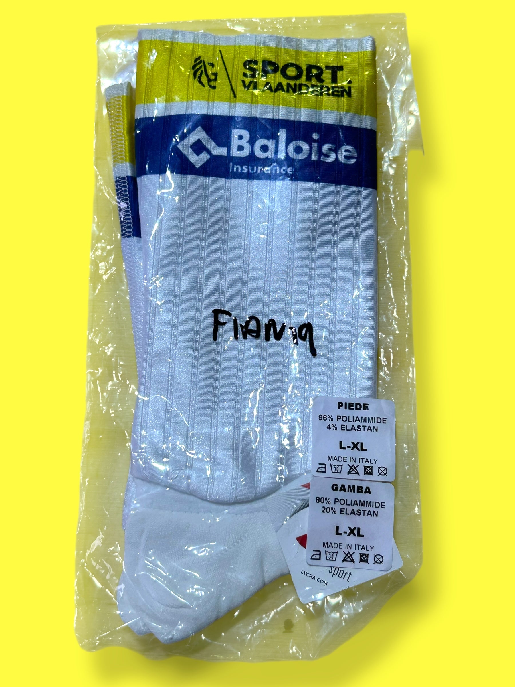 Aero Socks Lightweight Racing - Rider Issued  | Vermarc |  Flanders Baloise| Pro Cycling Kit