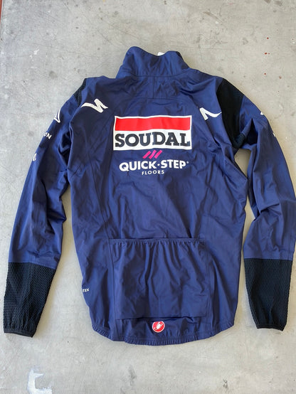Long Sleeve Rain Jacket Gavia Waterproof Winter | Castelli| Blue | Quick-Step Soudal  | Pro Cycling Kit