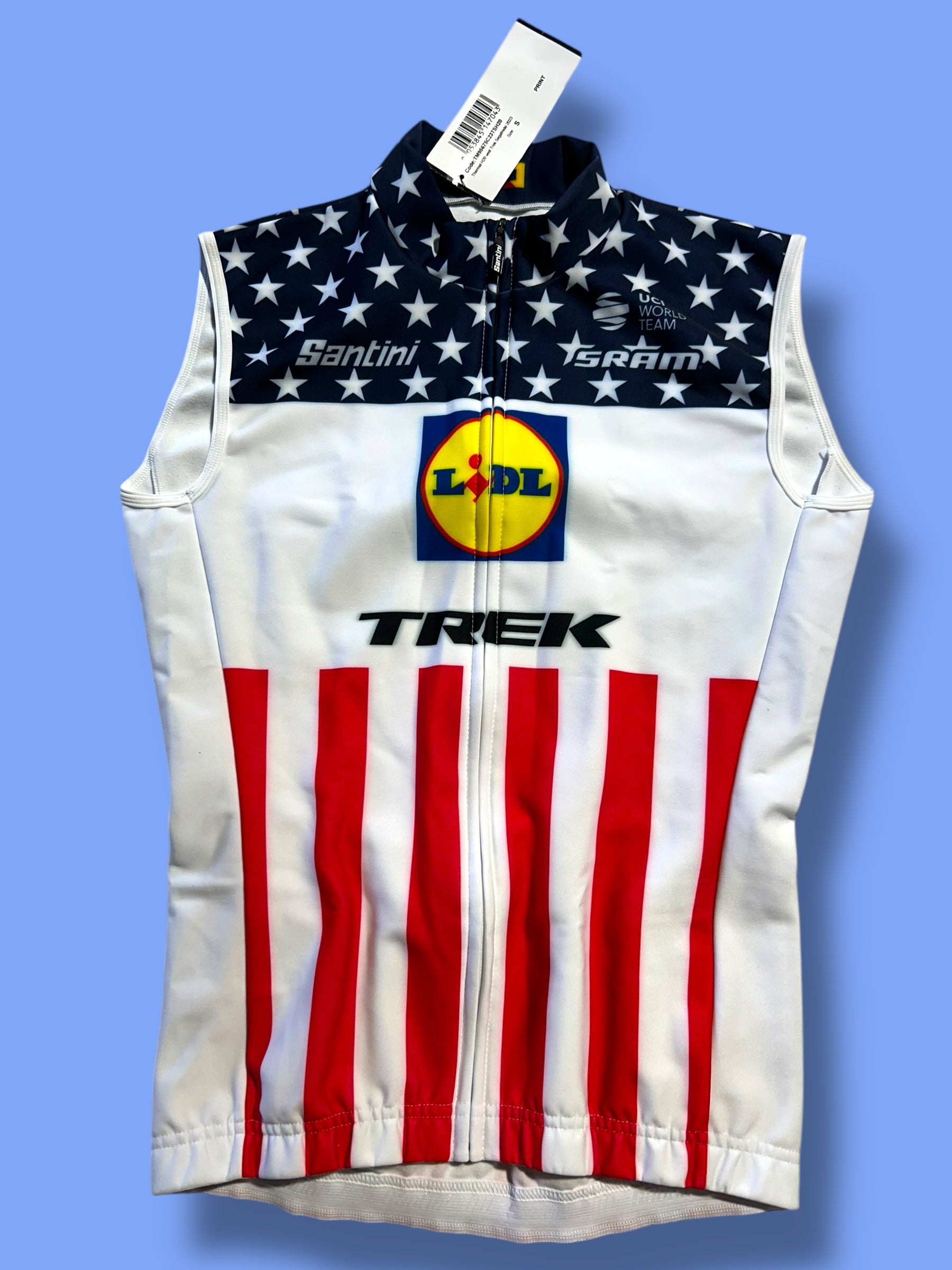 Thermal Vest  Team Issued USA National Champion Gilet | Santini | Lidl Trek | Pro Cycling Kit
