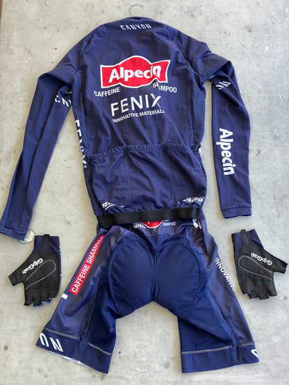 Long Sleeve Thermal Jersey, Bib Shorts & Gloves | Kalas | Alpecin Fenix | Pro Cycling Kit