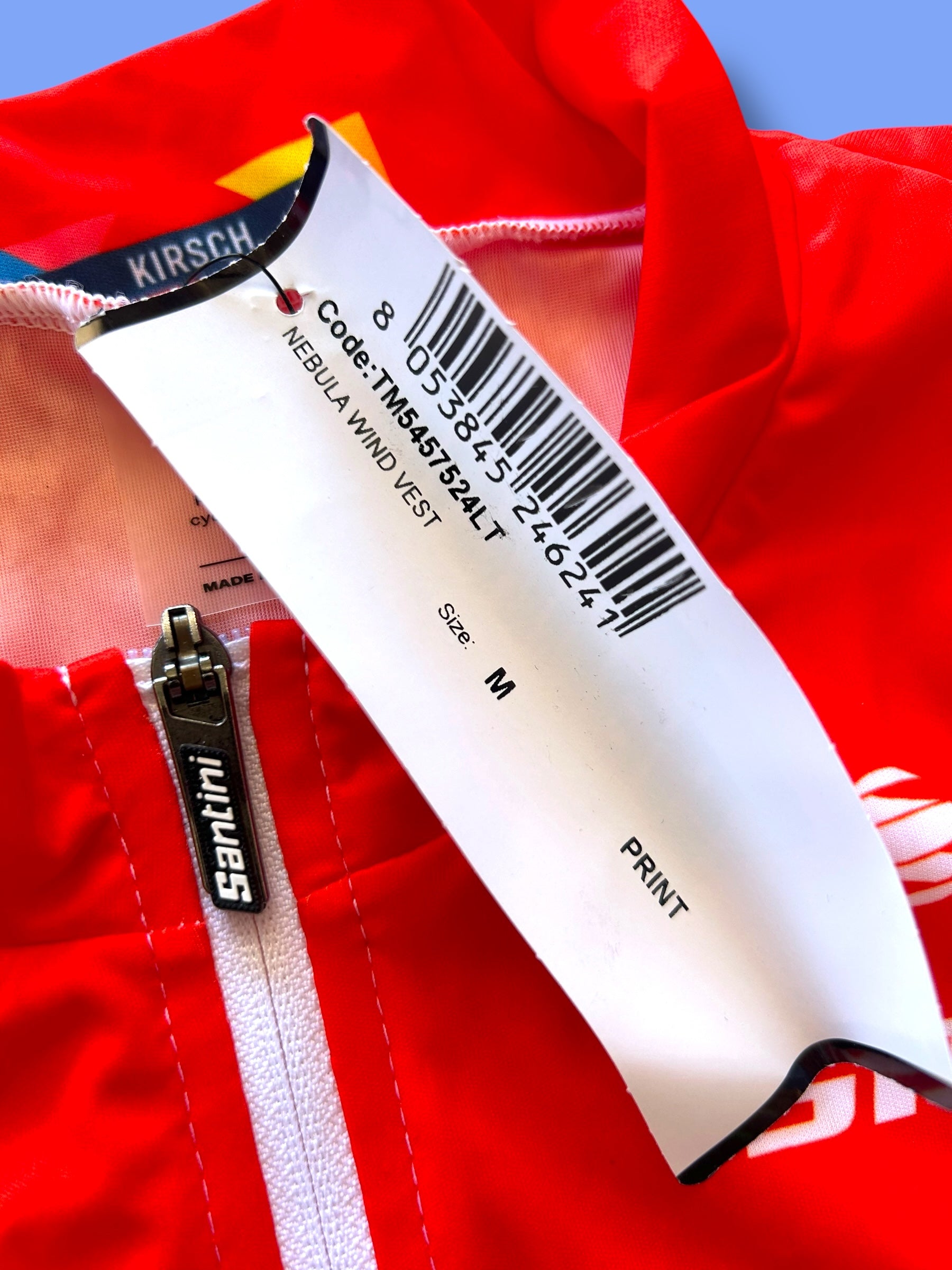 Wind Vest Luxembourg Champion Team-Issued Gilet | Santini | Lidl  Trek | Pro Cycling Kit