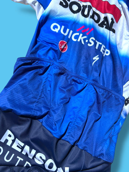 San Remo BTW Speed Suit Aerosuit Road Racing  Pro Rider Issued | Castelli |  Soudal Quick-Step Cycling Kit