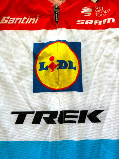 Aero Jersey Short Sleeve Luxembourg Champion Rider Issued! | Santini | Lidl Trek | Pro Cycling Kit