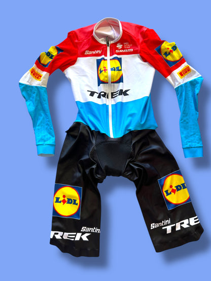 TT Suit Speedsuit Aerosuit Time Trial Triathlon Team-Issued! | Santini | Lidl Trek Lukembourg National Champion | Pro Cycling Kit