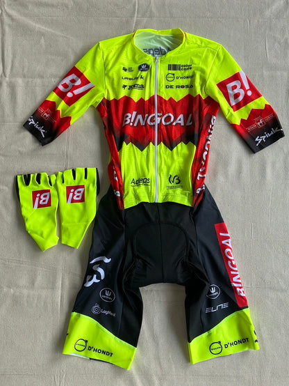 Short Sleeve Road Suit & Gloves | Vermarc | Bingoal WB Pro Team | Pro Cycling Kit