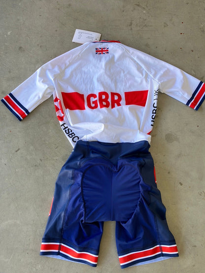 Short Sleeve Aero Roadsuit  Skinsuit | Kalas |  Team GB Great Britain - British Cycling GBR | Pro Cycling Kit