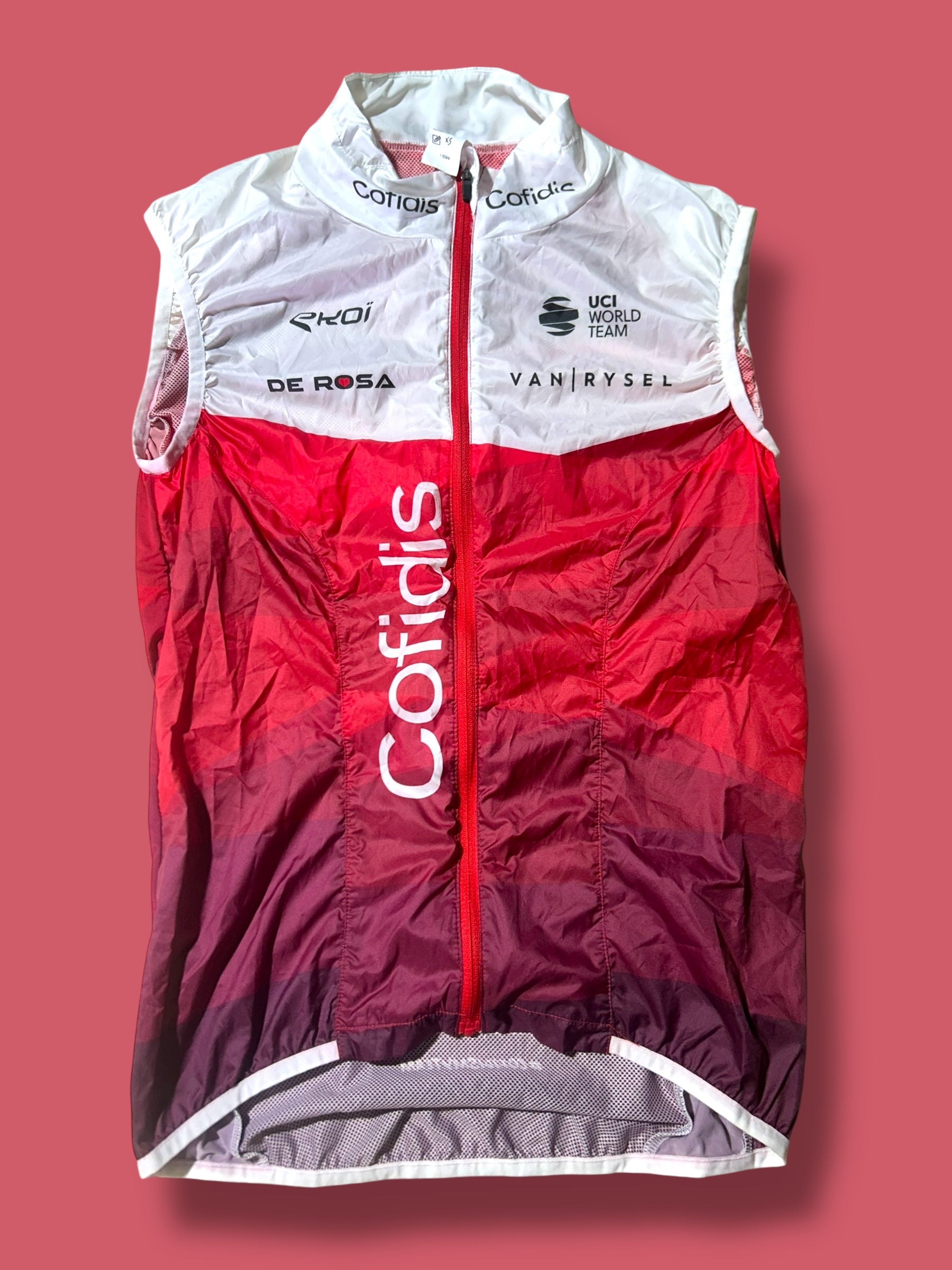 Wind Vest Gilet Packable Rider Issued|  Van Rysel |  Cofidis| Pro Cycling Kit