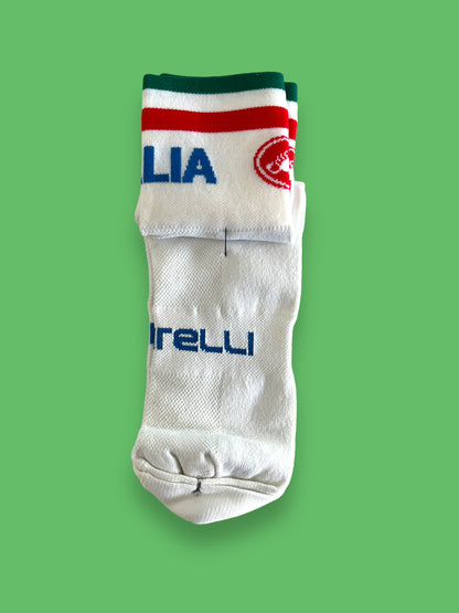 Race Socks National Italia / Italy Team | Castelli | Bardiani Green Project Pro Team | Pro Cycling Kit