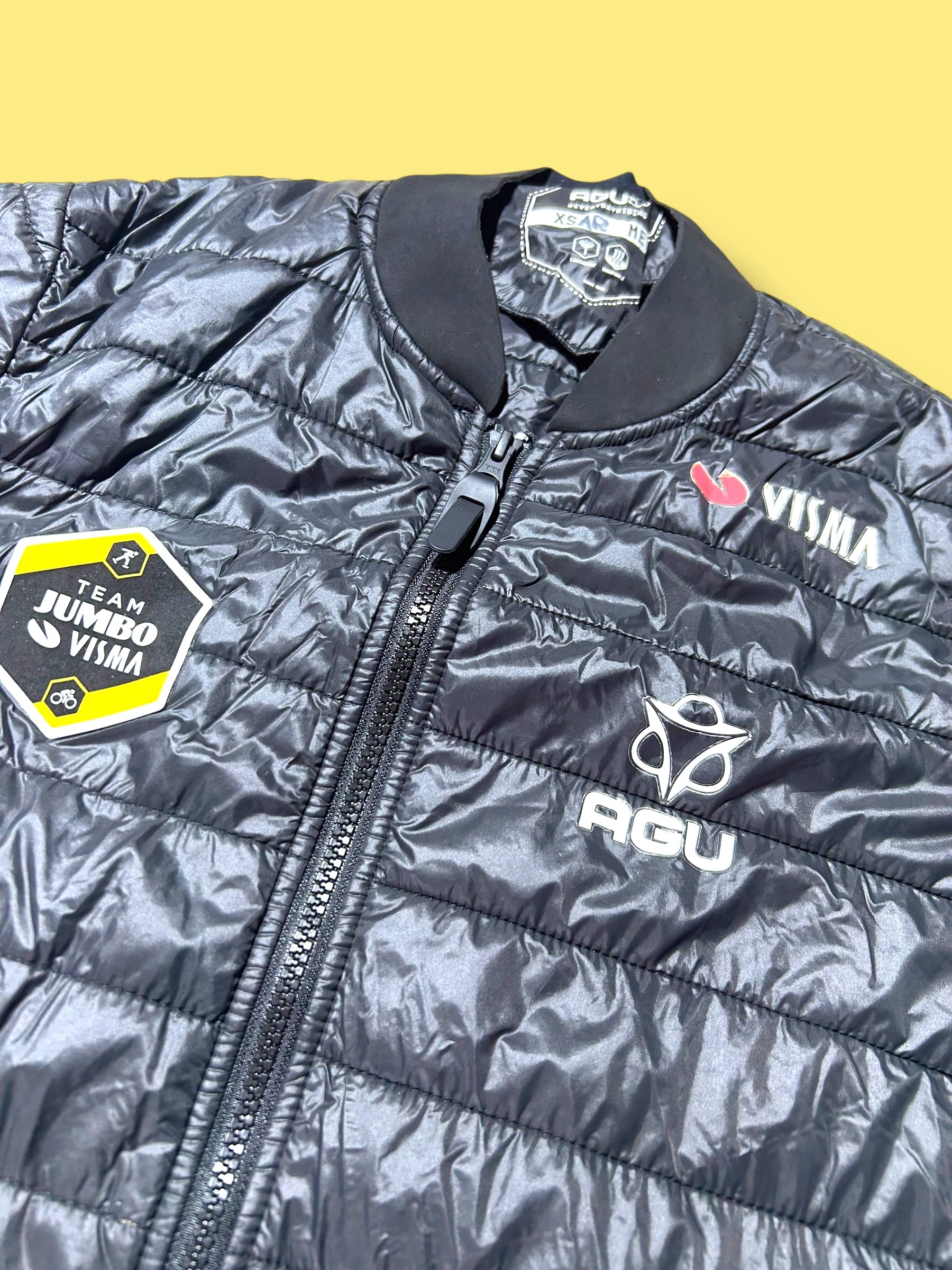 Puffer Jacket Insulated Thermal Casual  - Team   Rider Issued | Jumbo Visma  | Agu | Pro Cycling Kit