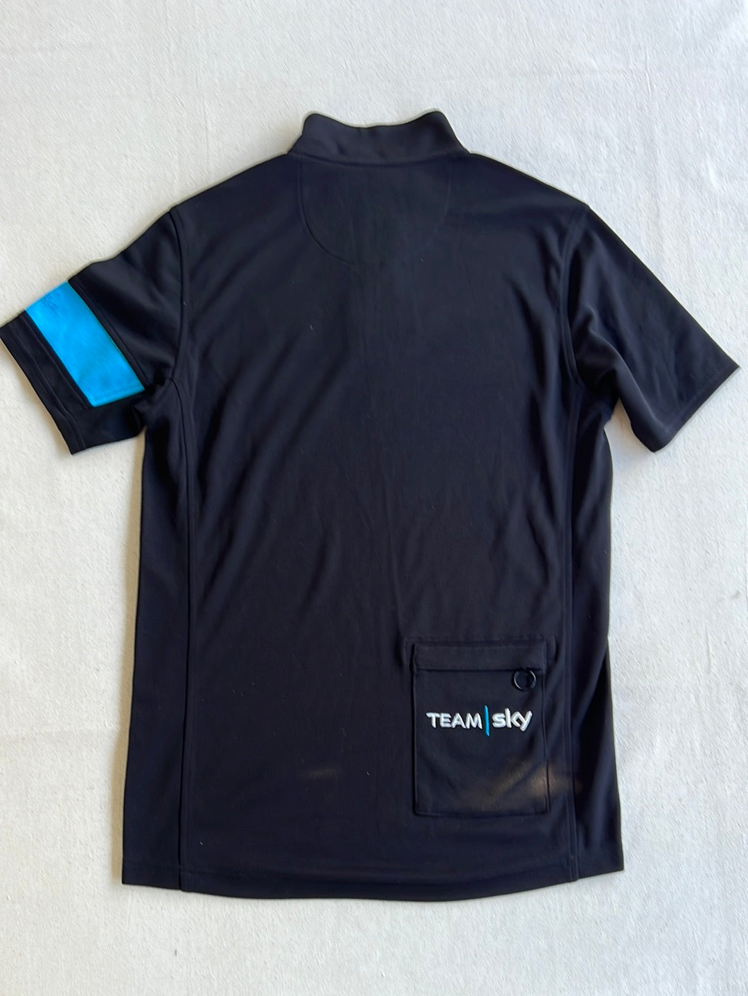 Casual T-Shirt with Zipped Collar Short Sleeve | Rapha | Team Sky | Pro Cycling Kit