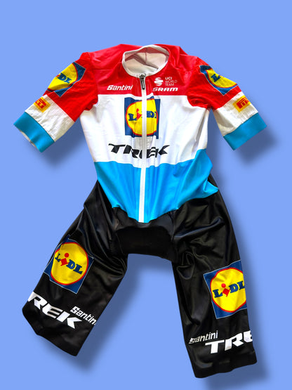 TT Suit Speedsuit Aerosuit Time Trial Triathlon Team-Issued! | Santini | Lidl Trek Lukembourg National Champion | Pro Cycling Kit