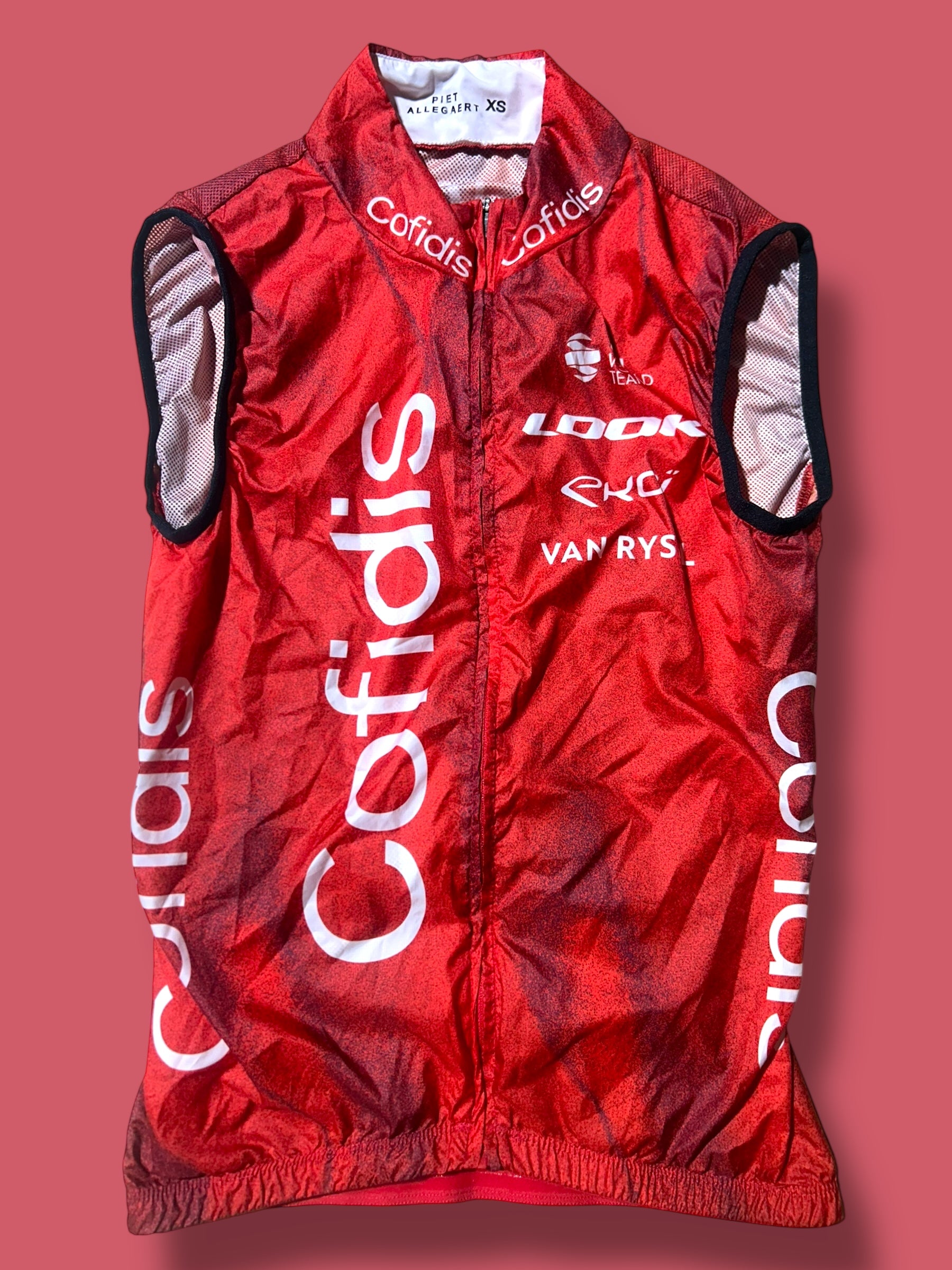 Wind Vest Gilet Packable Rider Issued|  Mobel |  Cofidis| Pro Cycling Kit