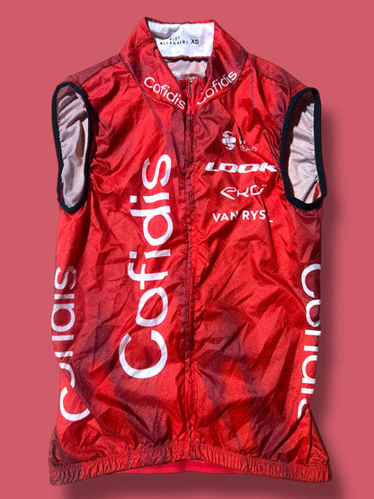 Wind Vest Gilet Packable Rider Issued|  Mobel |  Cofidis| Pro Cycling Kit