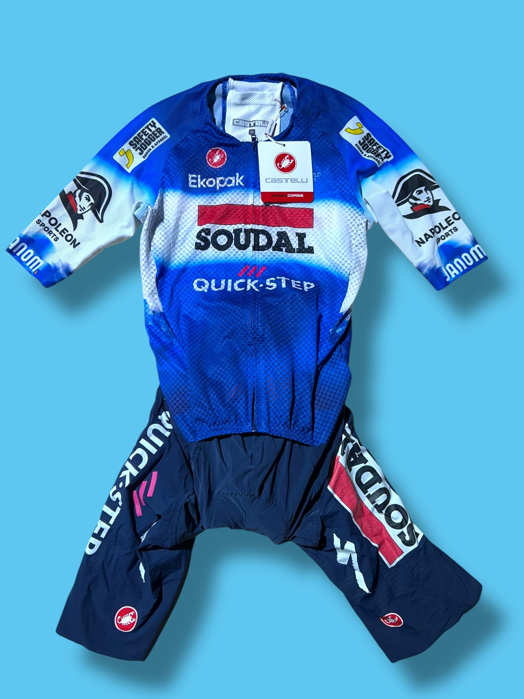 Superleggera Speed Suit Aerosuit Road Racing  Pro Rider Issued | Castelli |  Soudal Quick-Step Cycling Kit