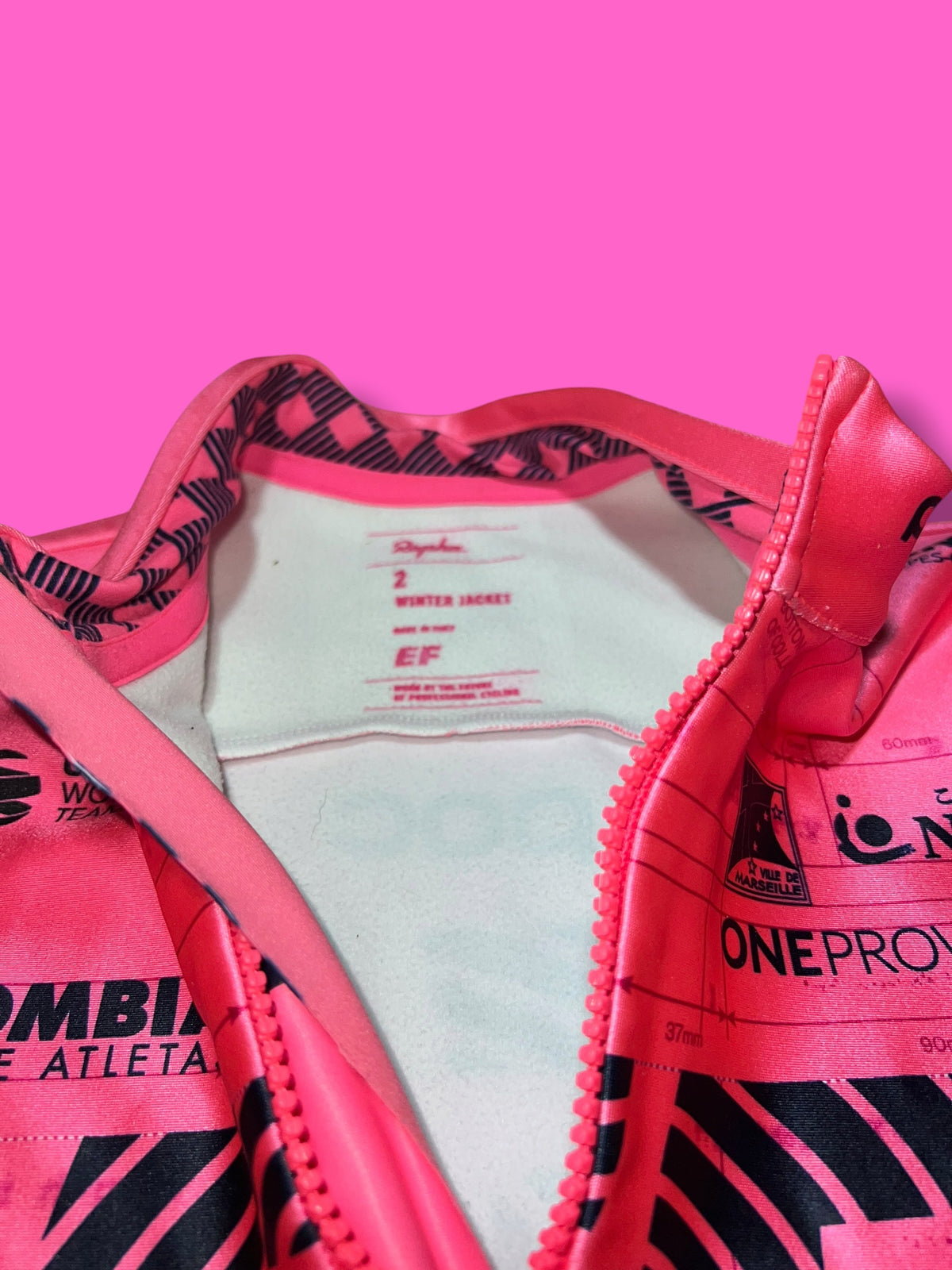 EF 2021 Deep Winter Jacket - Fluorescent Pink | EF Education First | Rapha Men's Pro Kit