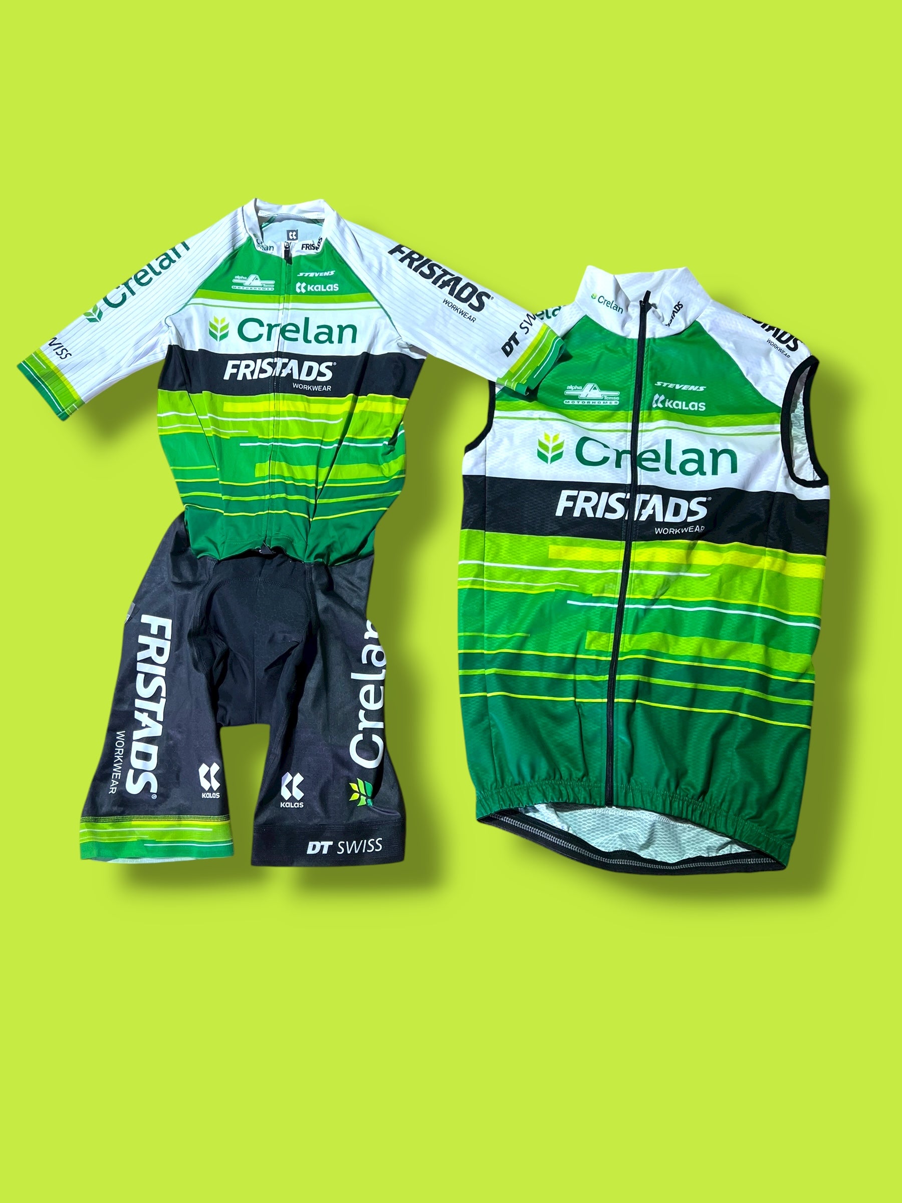 Aerosuit Roadsuit + Windvest with Pockets Bundle | Kalas |  Crelan Fristads| Pro Cycling Kit