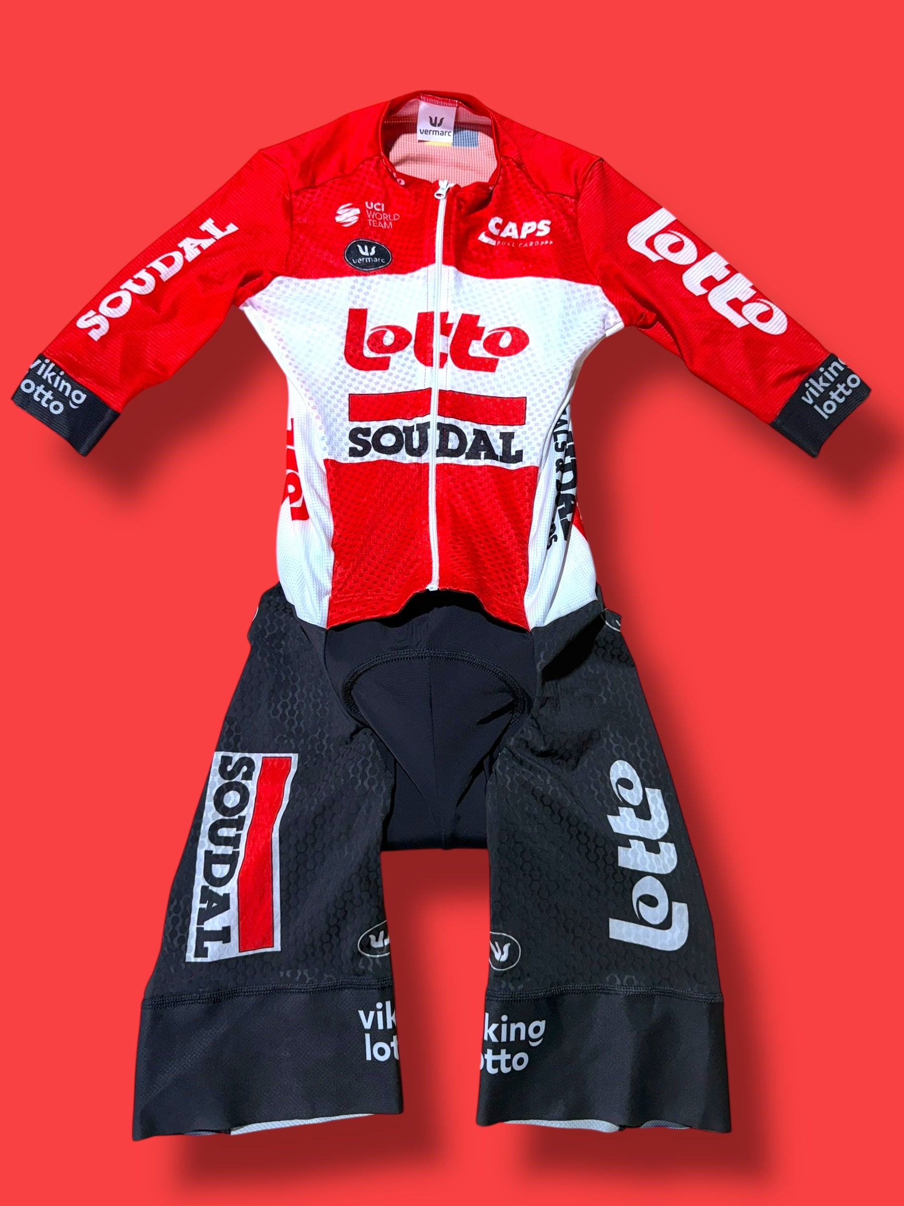 Aero Suit Roadsuit Team Rider Issued |Lotto DSTNY Vermarc| Pro Cycling Kit