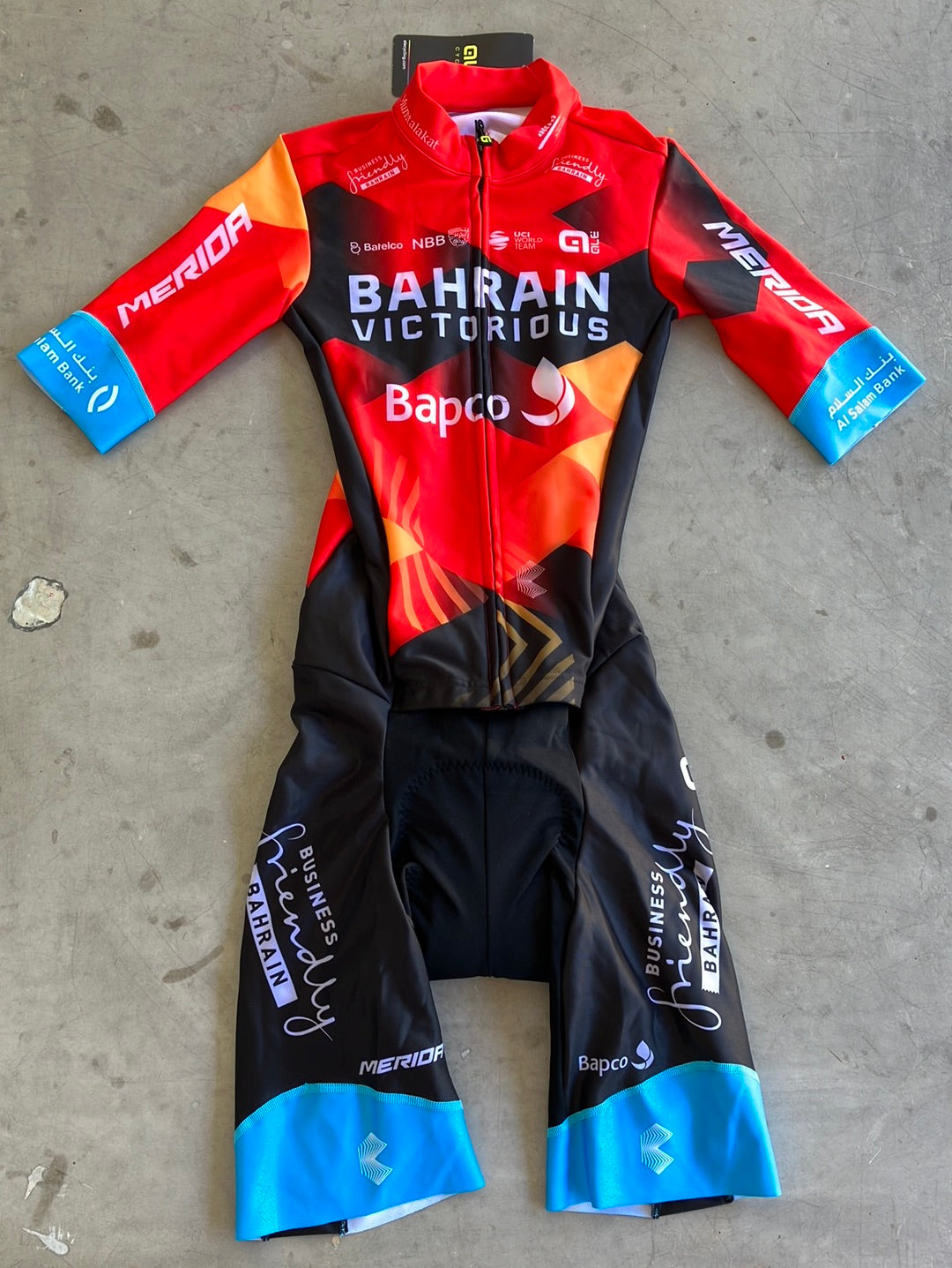 Thermal Road Suit Winter Short Sleeve Race Suit | Ale | Bahrain Victorious | Pro Cycling Kit