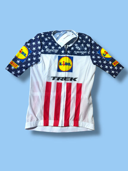 Summer Aero Jersey USA Short Sleeve | Santini |  Lidl Trek| Pro Cycling Kit