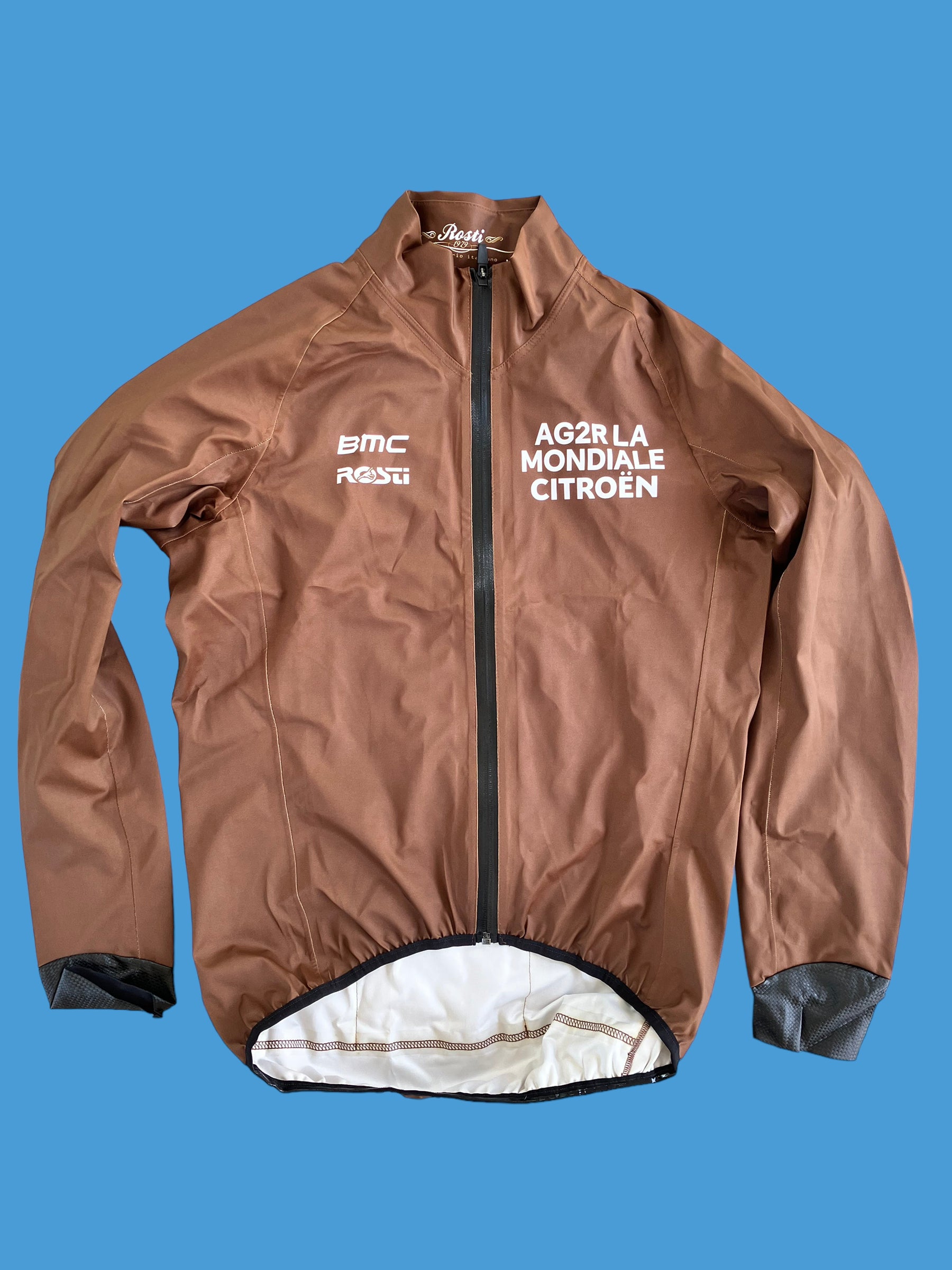 Rosti Rain Cycling Jacket AG2R Citroen Brown Rider-Issued