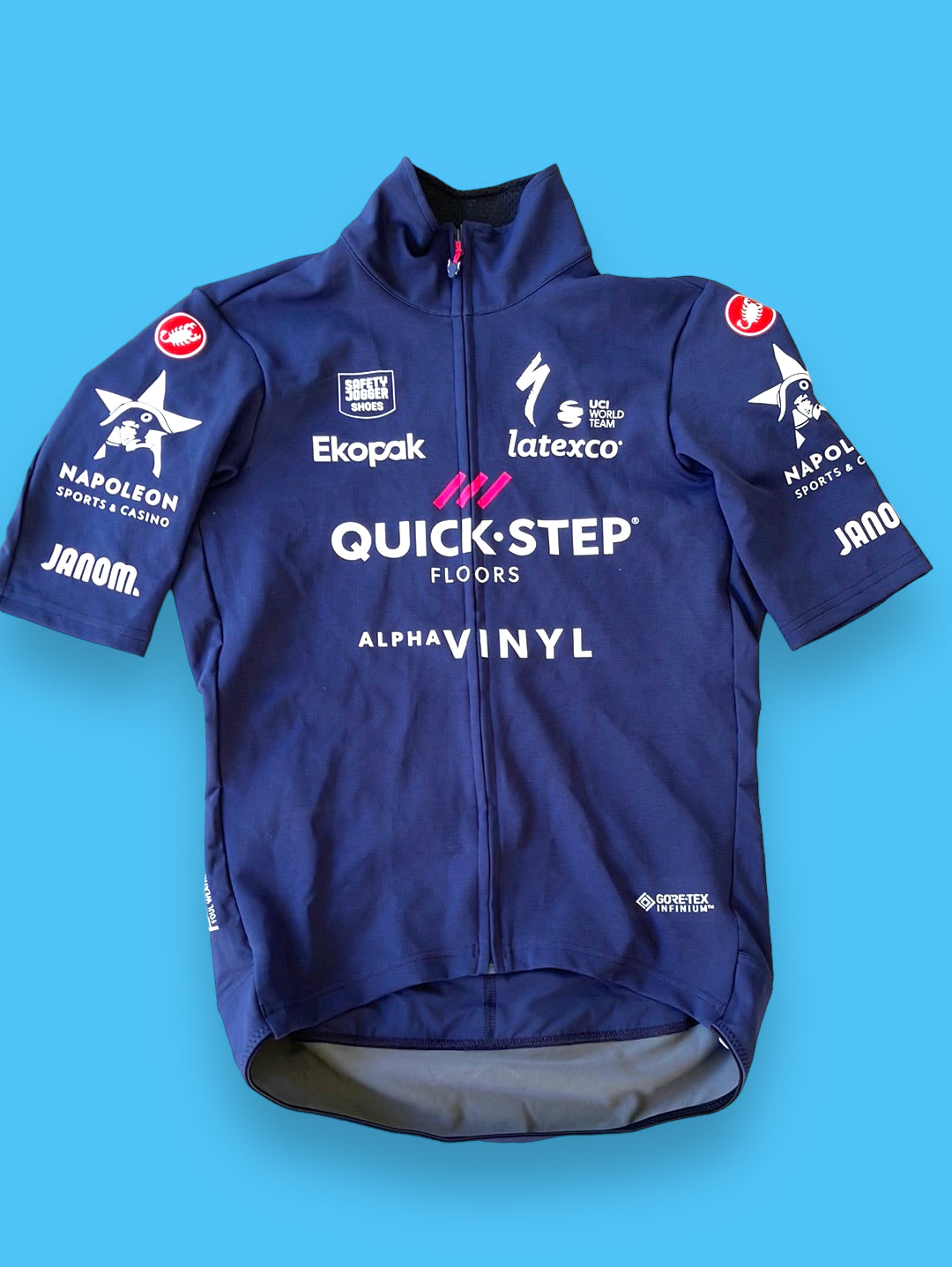 Short Sleeve Perfetto Jersey Waterproof | Castelli | Quick-Step Alpha Vinyl / Soudal  | Pro Cycling Kit