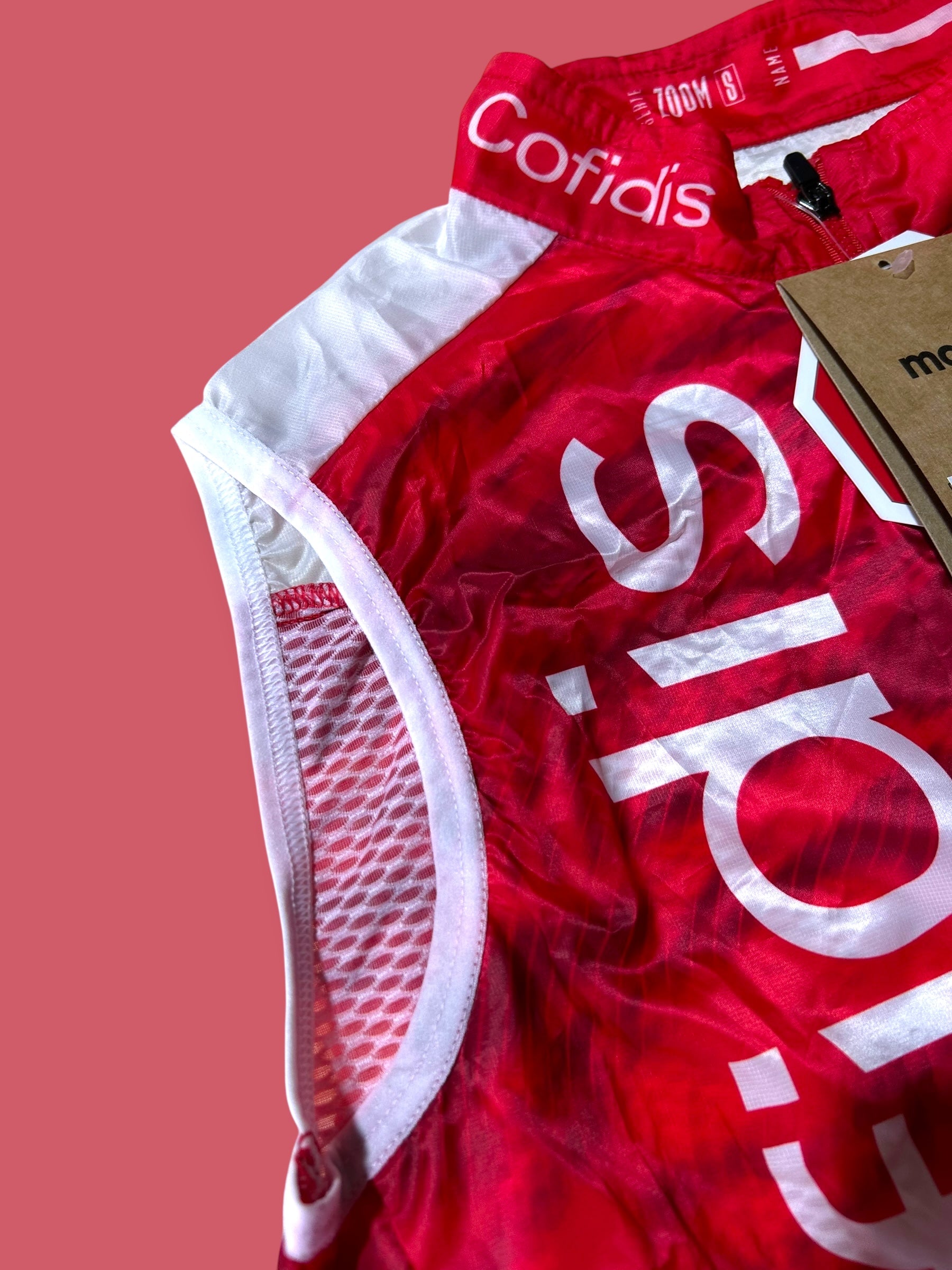 Wind Vest Gilet Packable Rider Issued|  Mobel |  Cofidis| Pro Cycling Kit