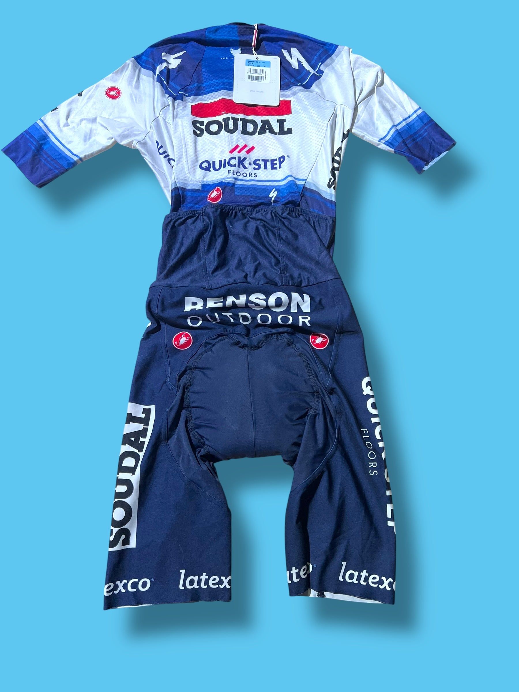 San Remo rc Speed Suit Aerosuit Road Racing  Pro Rider Issued | Castelli |  Soudal Quick-Step Cycling Kit