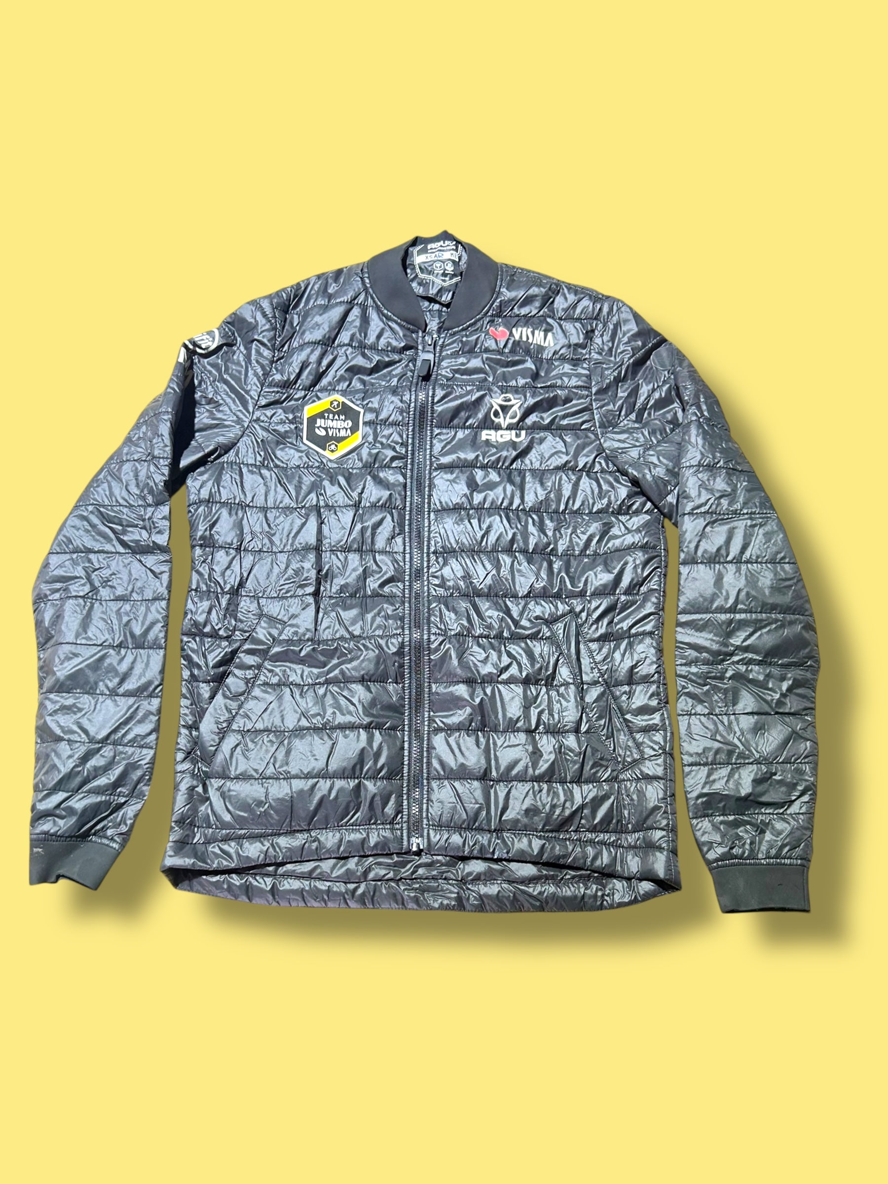 Puffer Jacket Insulated Thermal Casual  - Team   Rider Issued | Jumbo Visma  | Agu | Pro Cycling Kit