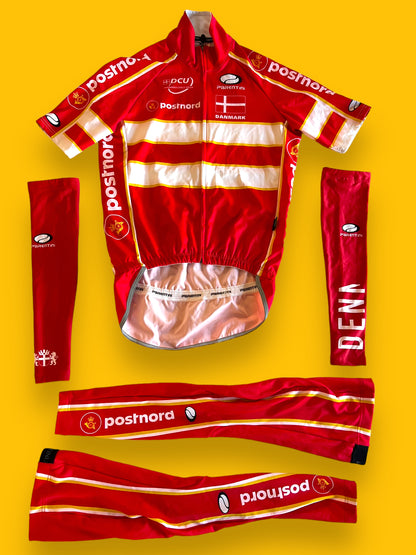 Cycling Kit Bundle - Short Sleeve Gabba Jersey & Leg Warmers | Parentini | Danish / Denmark National Team | Pro Cycling Kit