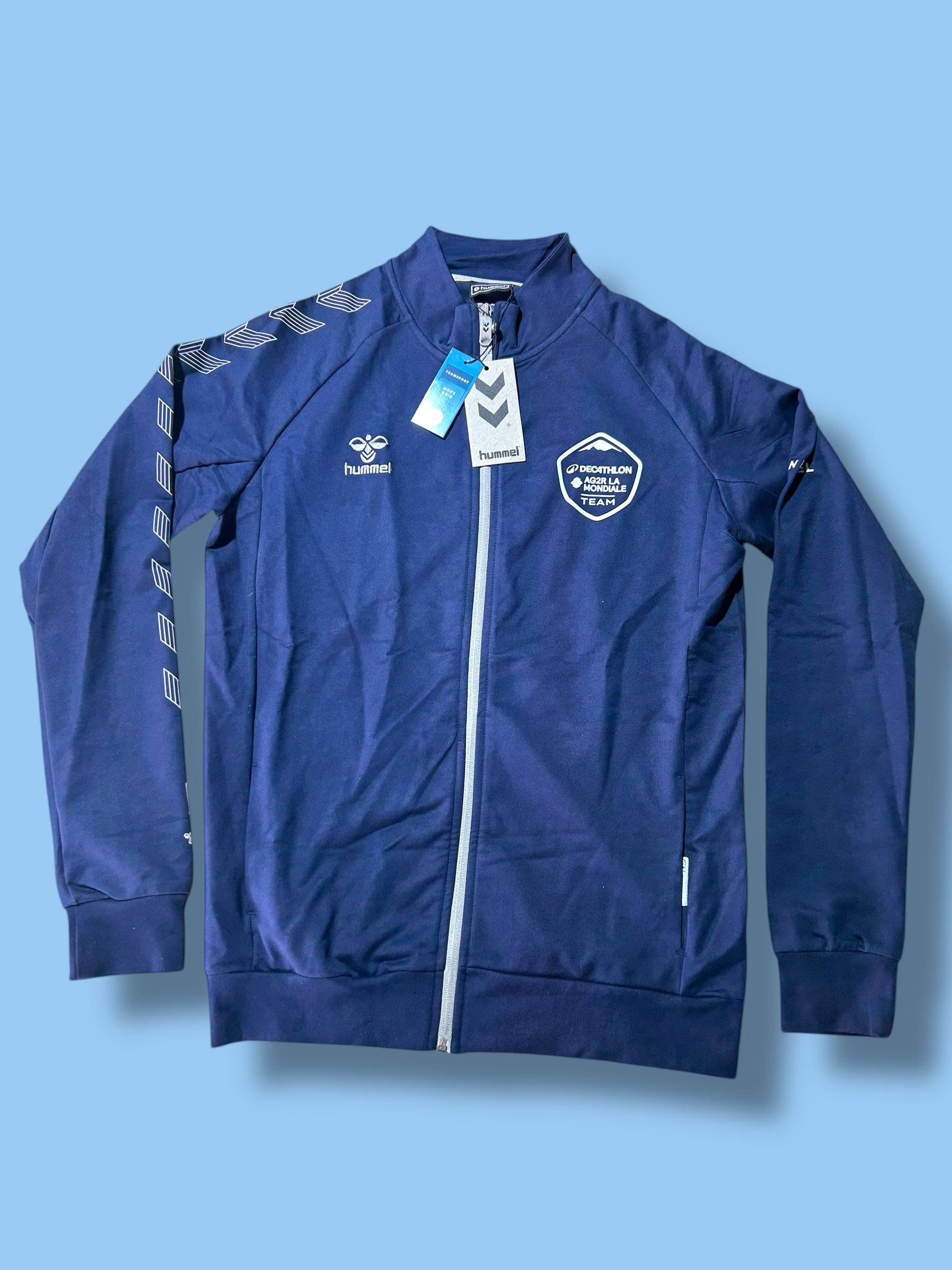 Track Top Tracksuit Sweatsuit Team Rider Issued Team Casual Kit | Decathlon AG2R La Mondiale  | Hummel | Pro Cycling Kit