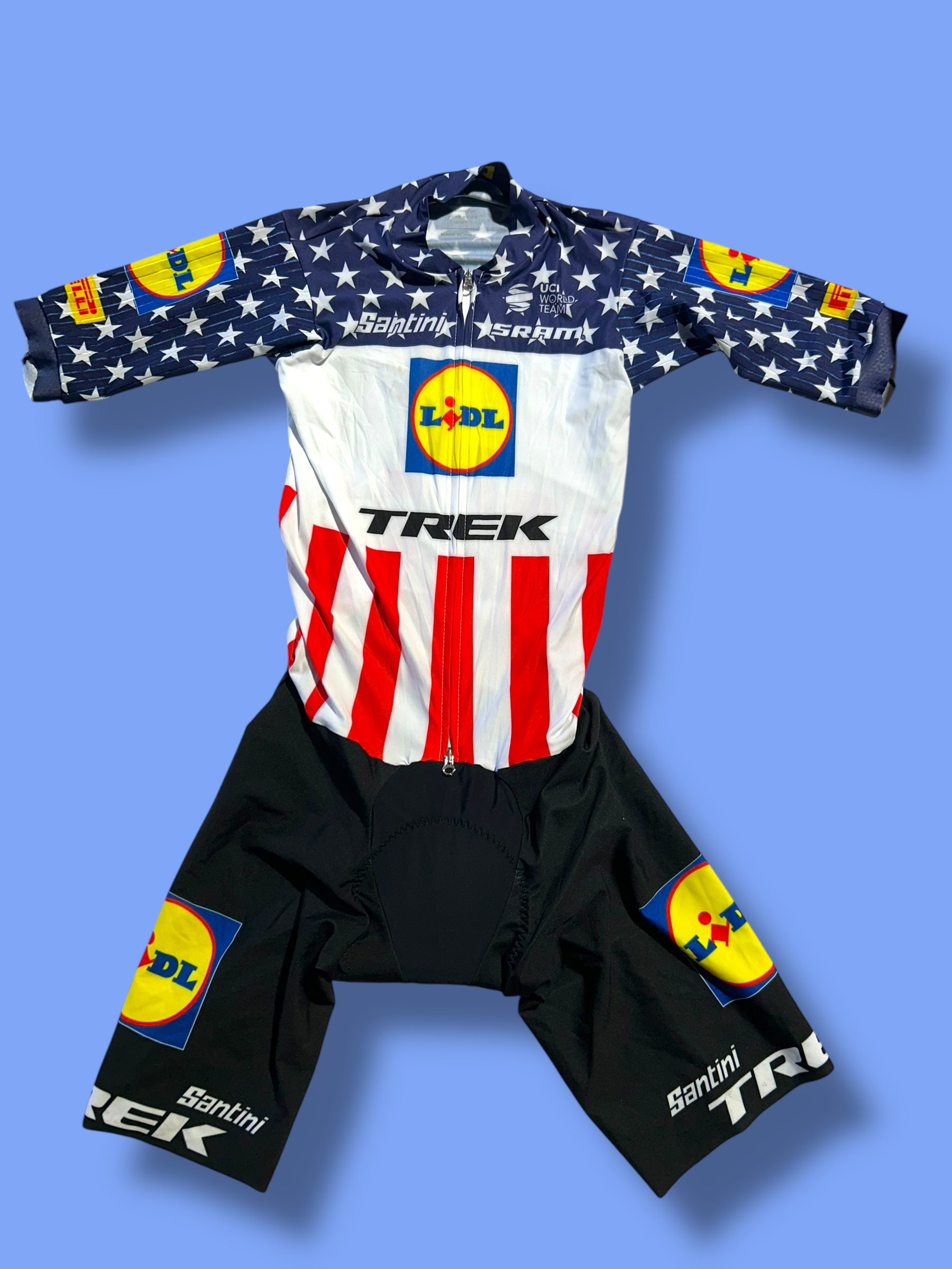 Aero Suit Roadsuit Sprint Suit USA Champion Team Issued! | Santini | Lidl Trek | Pro Cycling Kit