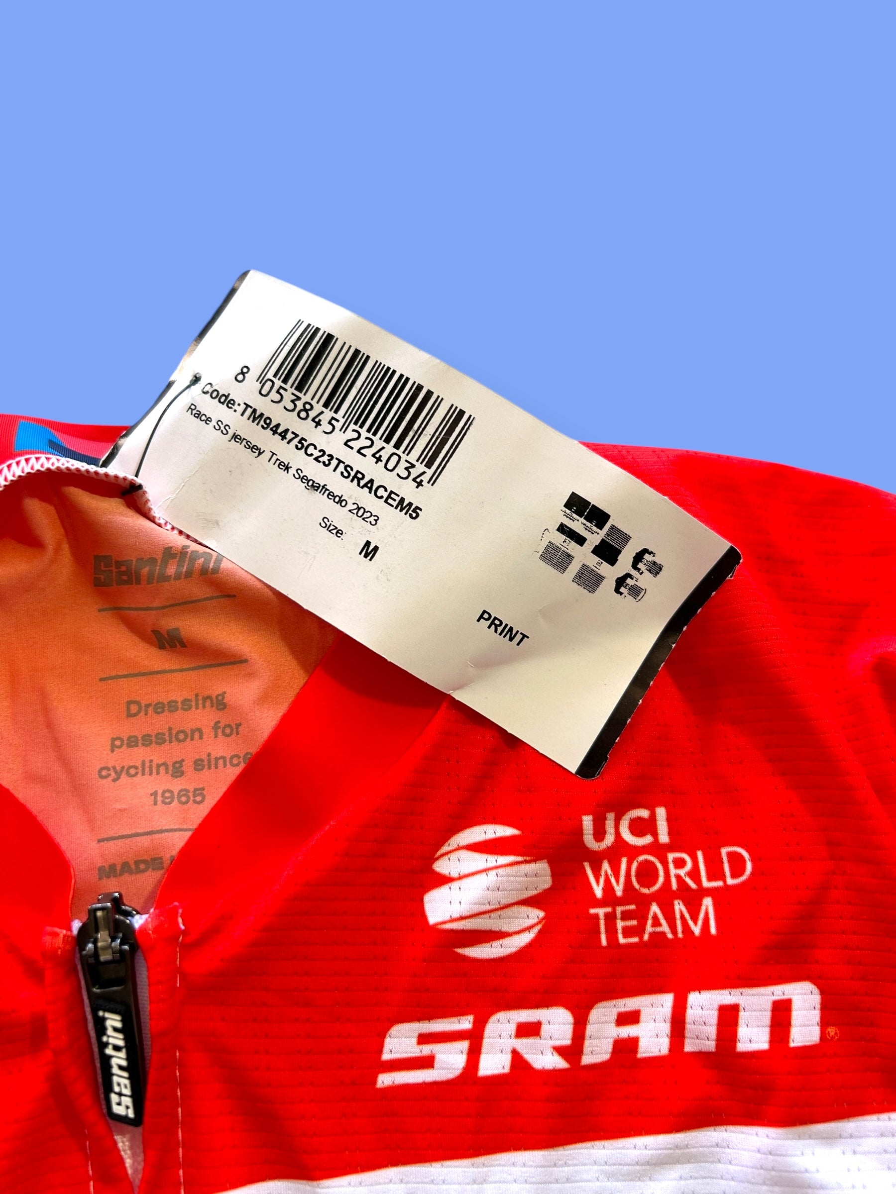 Aero Jersey Short Sleeve Luxembourg Champion Rider Issued! | Santini | Lidl Trek | Pro Cycling Kit