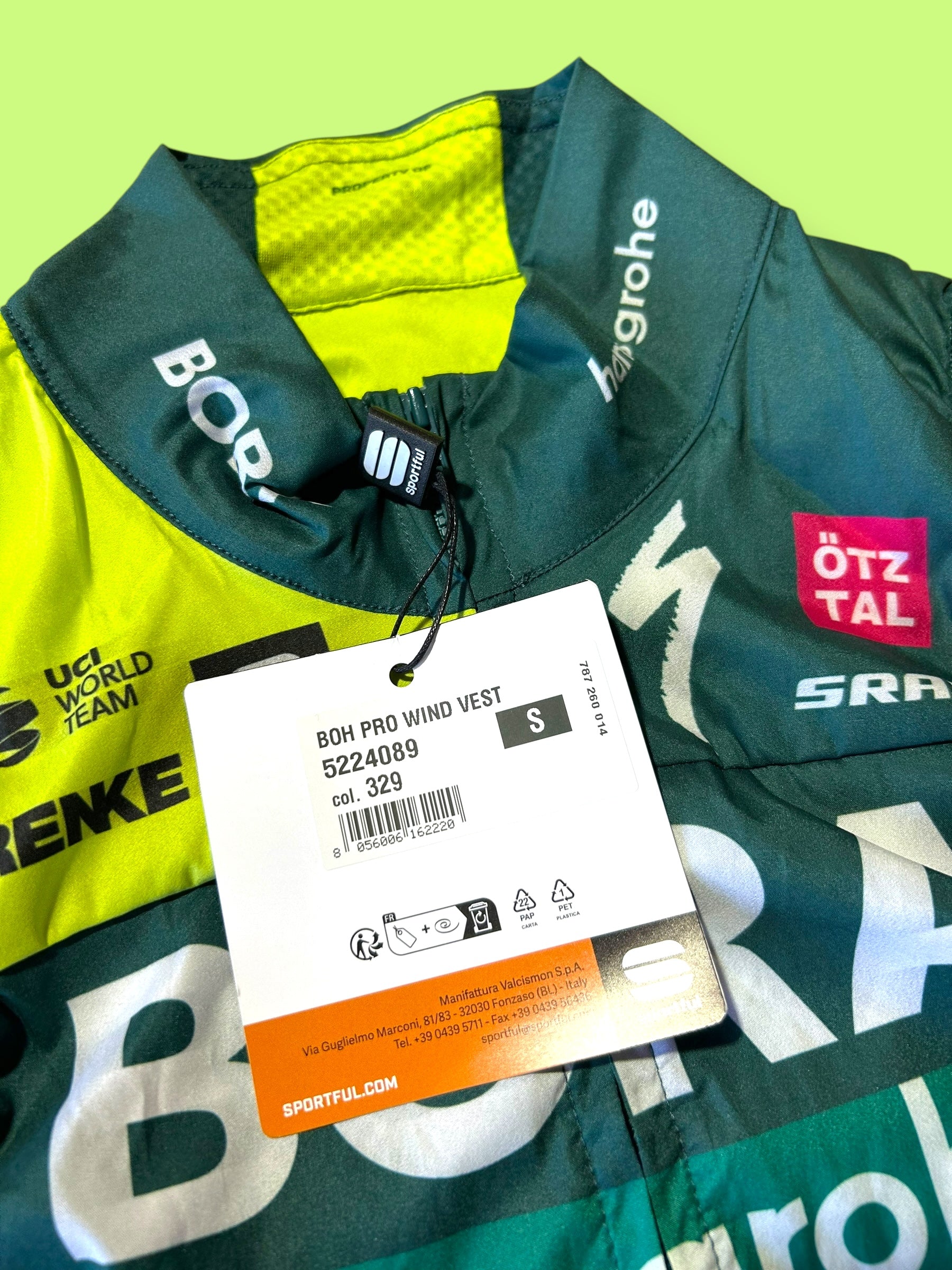Wind Vest Gilet  Team Issued  Winter | Sportful | Bora Hansgrohe| Pro Cycling Kit