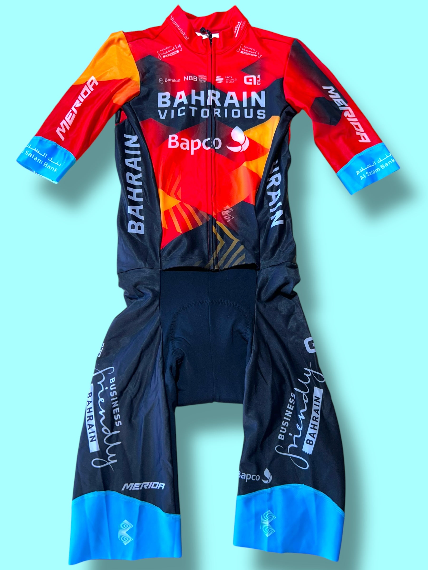 Aerosuit Road Racing Thermal Winter Roadsuit| Ale |Bahrain Victorious| Pro Cycling Kit