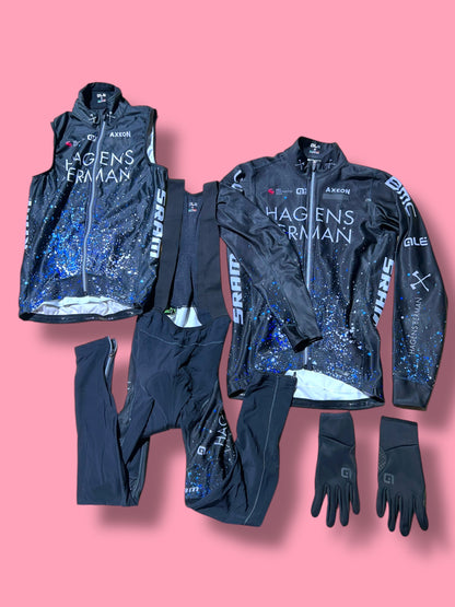 Winter Tights,  Thermal Jersey, Winer Gloves + Gabba  Vest |Hagens Bermans Ale| Pro Cycling Kit