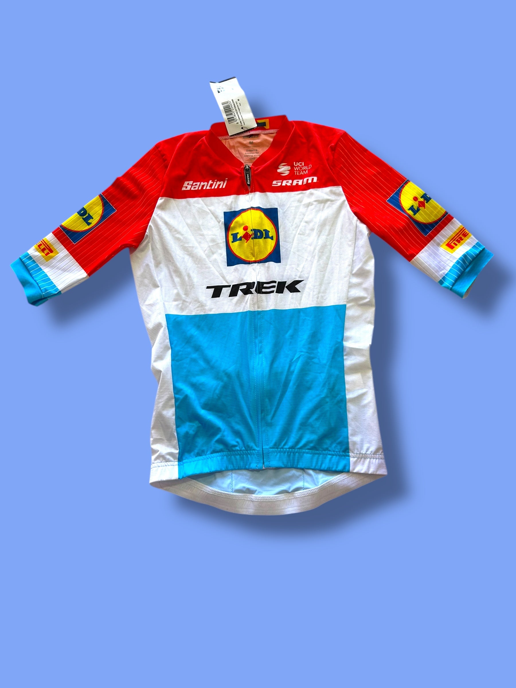 Aero Jersey Short Sleeve Luxembourg Champion Rider Issued! | Santini | Lidl Trek | Pro Cycling Kit