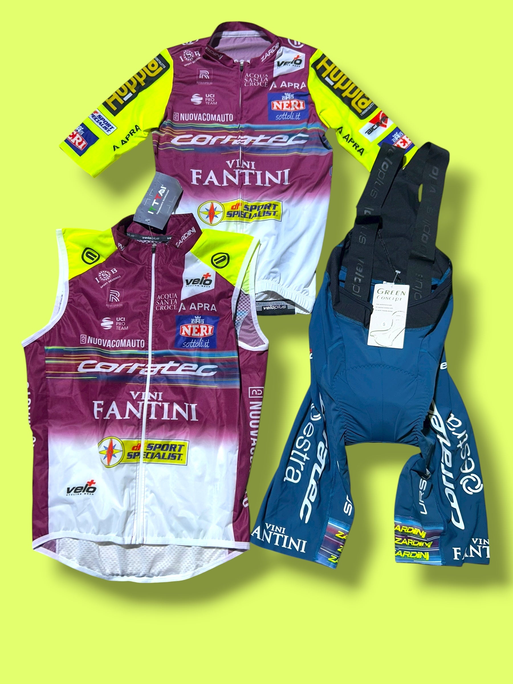 Aero Jersey, Wind Vest, Bib Shorts - Pro Rider Issued |Corratec  |Velo+ |Cycling