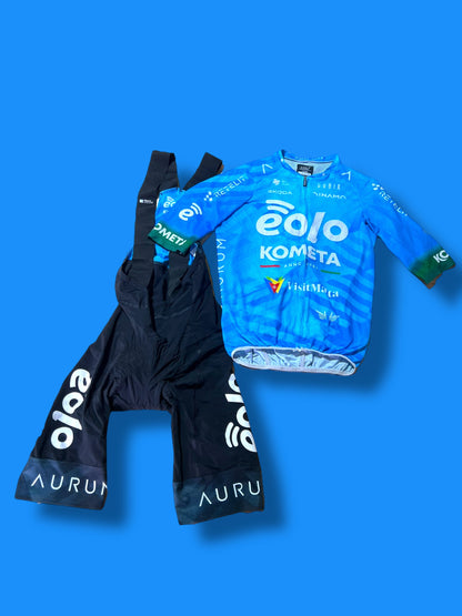 Aero Jersey and Bib Shorts Bundle|Eolo Kometa North Wave| Pro Cycling Kit