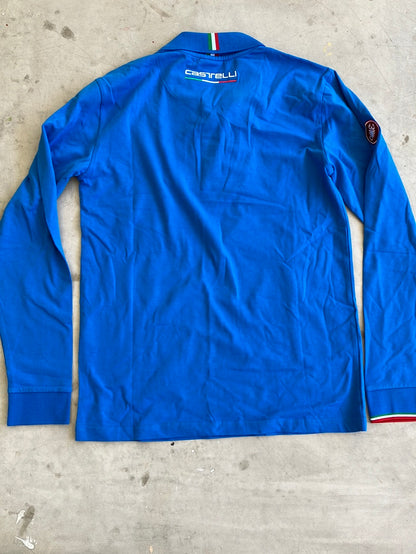 Long Sleeve Casual T-Shirt Top | Castelli | Italia Italy National Team | Pro-Issued Cycling Kit