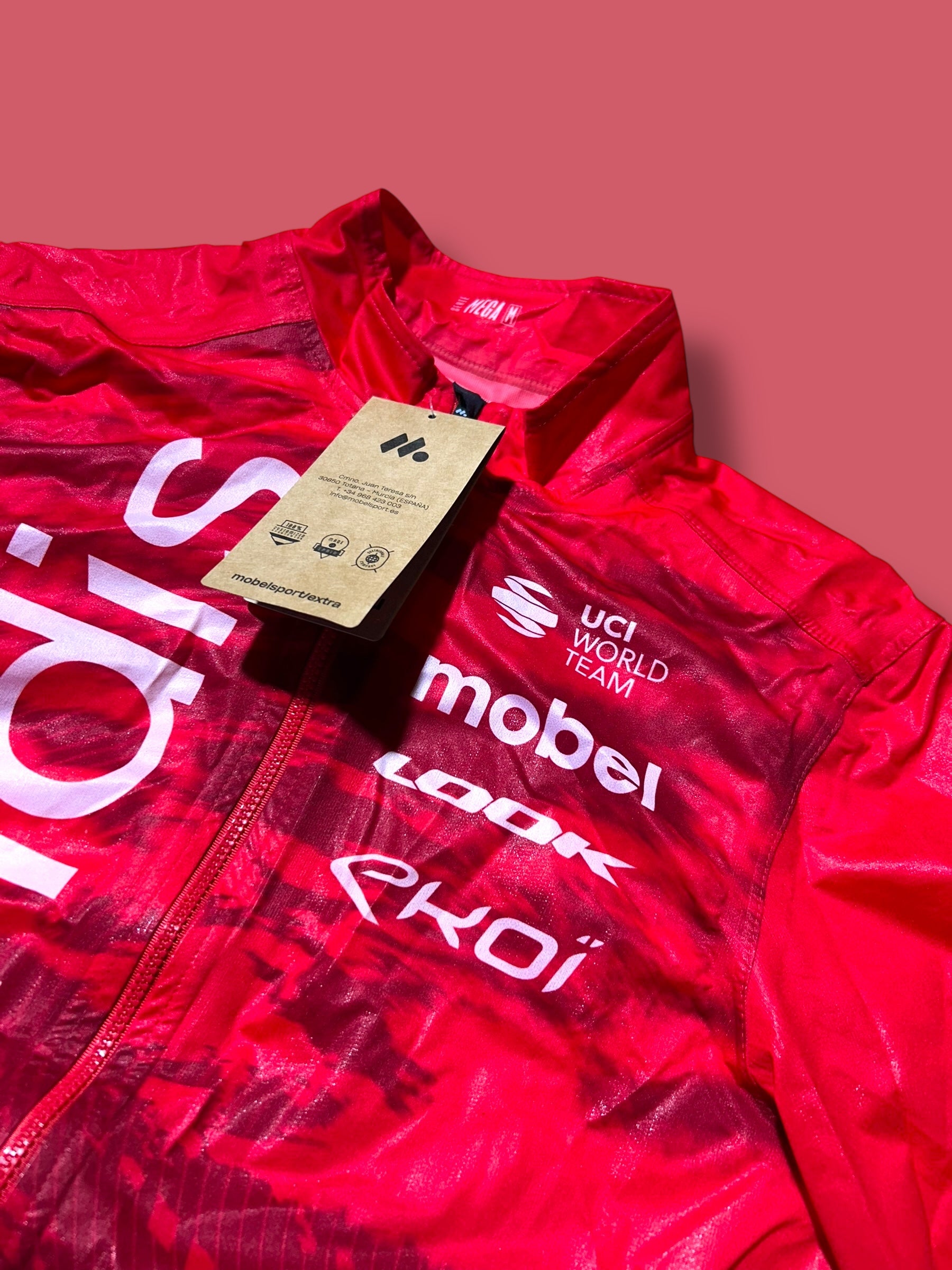 Rain Jacket Packable  Rider Issued Winter WIndstopper|  Mobel |  Cofidis| Pro Cycling Kit