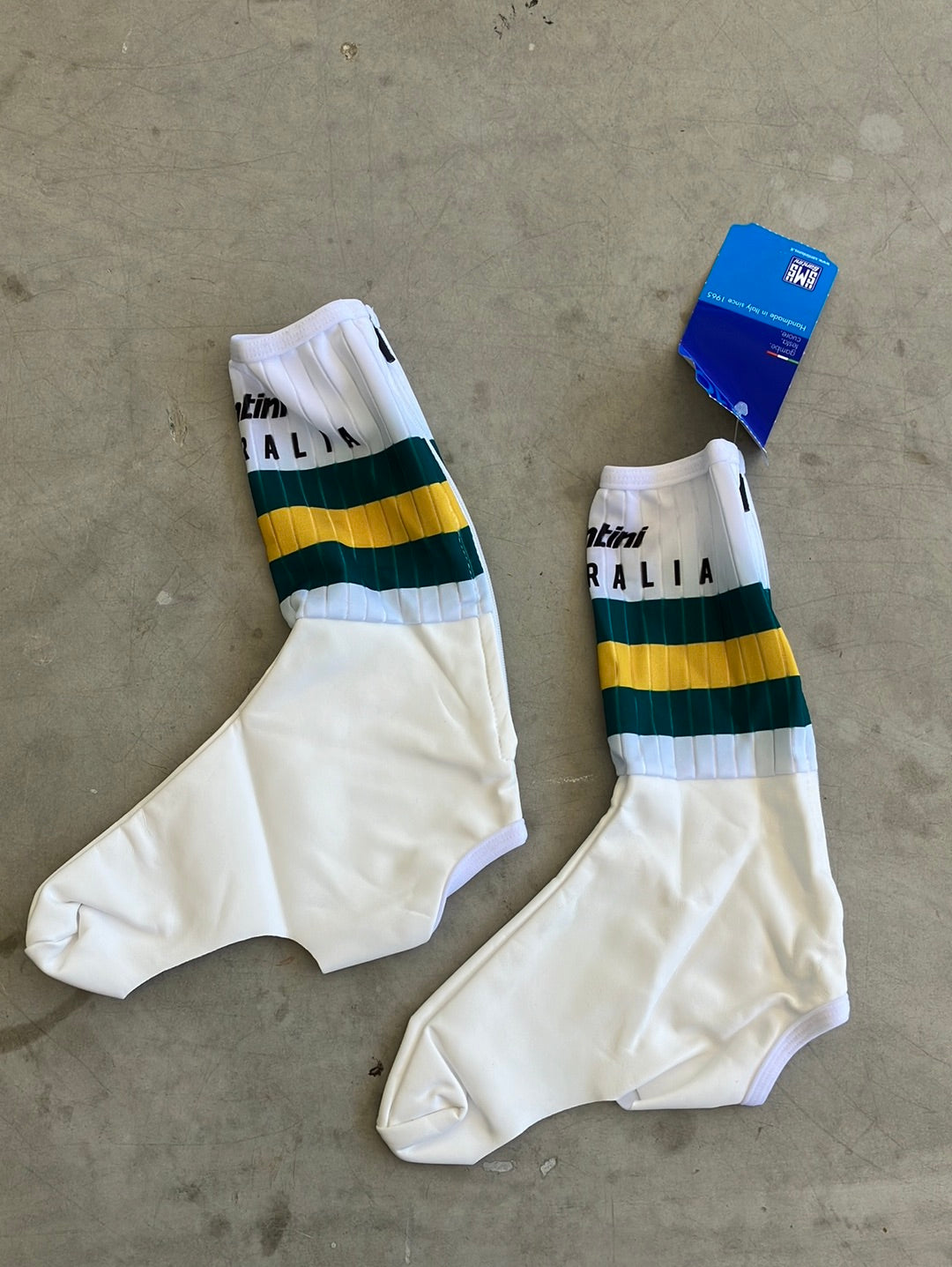 Aero Booties / TT Time Trial Overshoes World Championship UCI Rider  | Santini | Australia National AIS  | Pro Cycling Kit